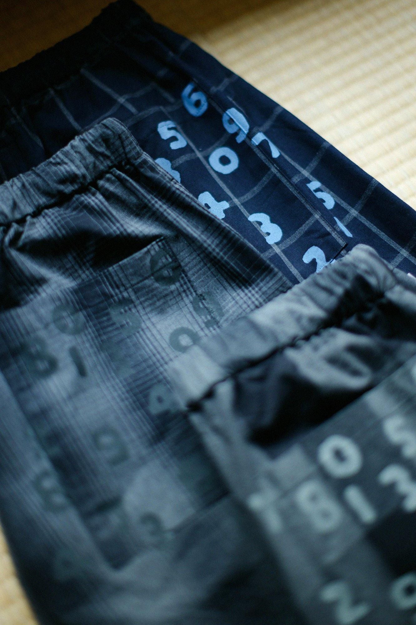 Danproof Wide Pants / Black Big Lattice Goushi