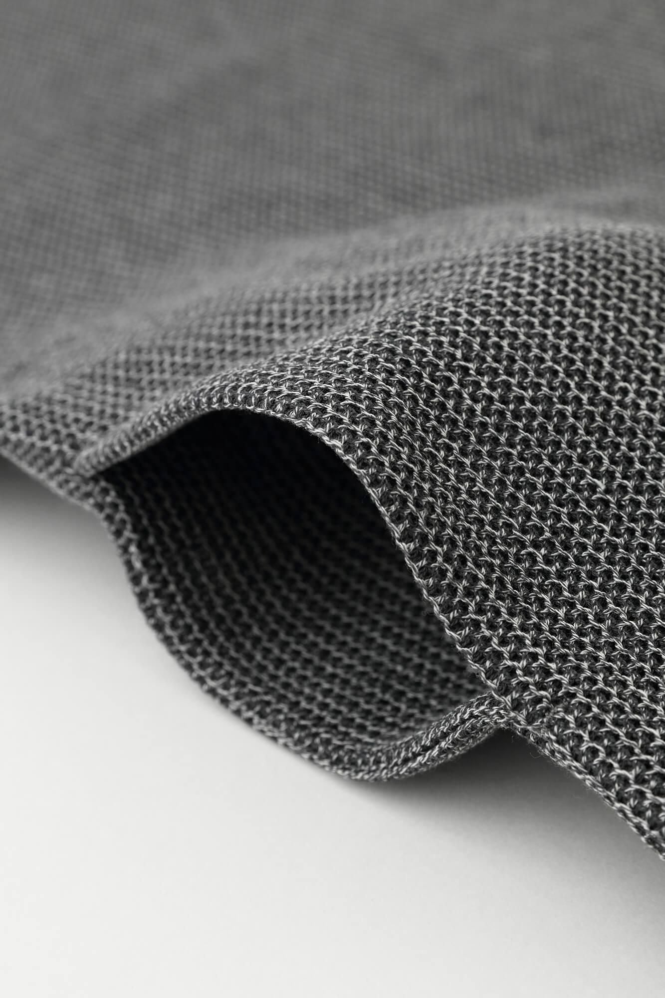 拉舍爾經編V領 輕型外套/灰墨色