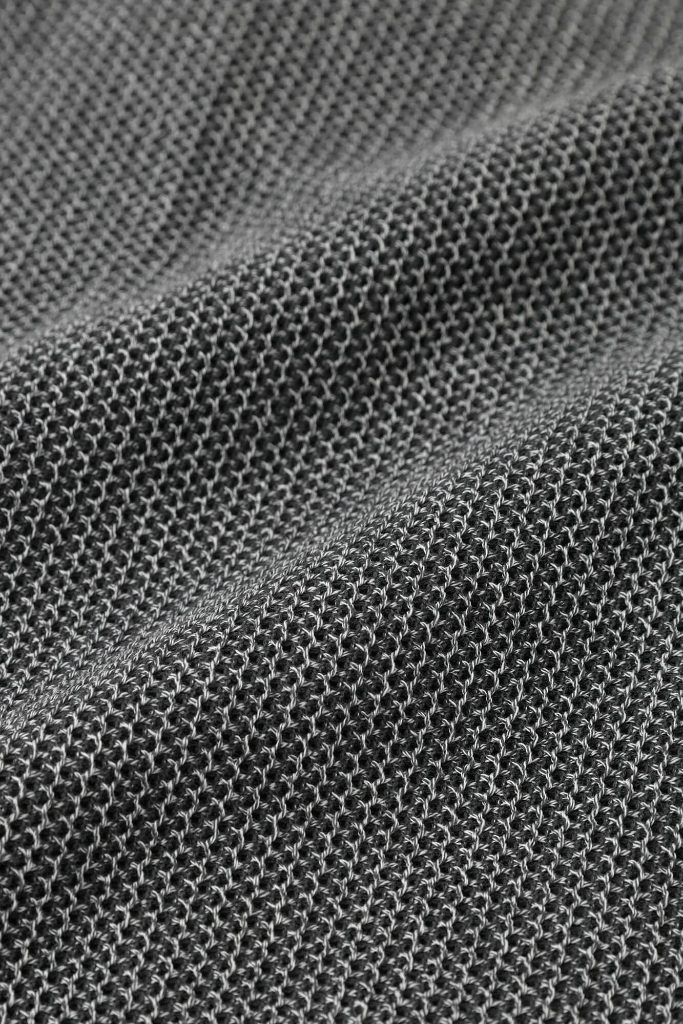 拉舍爾經編V領 輕型外套/灰墨色