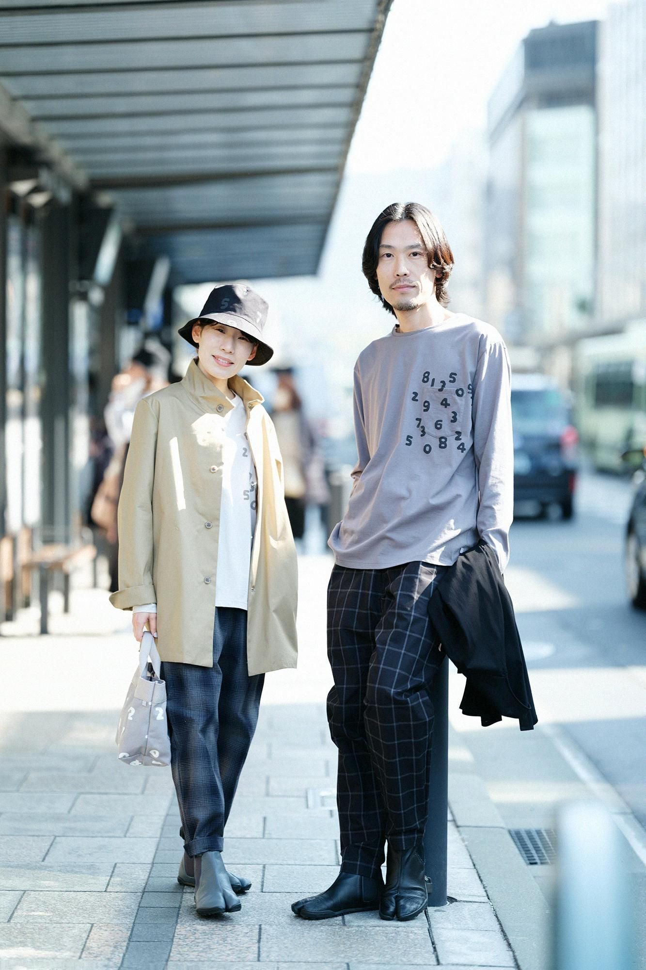 [仅在线]倾倒易于锥形裤子/nuru ha网格（OUT）