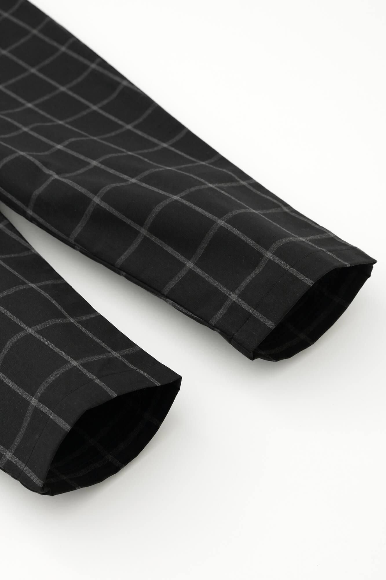 [仅在线]倾倒易于锥形裤子/nuru ha网格（OUT）