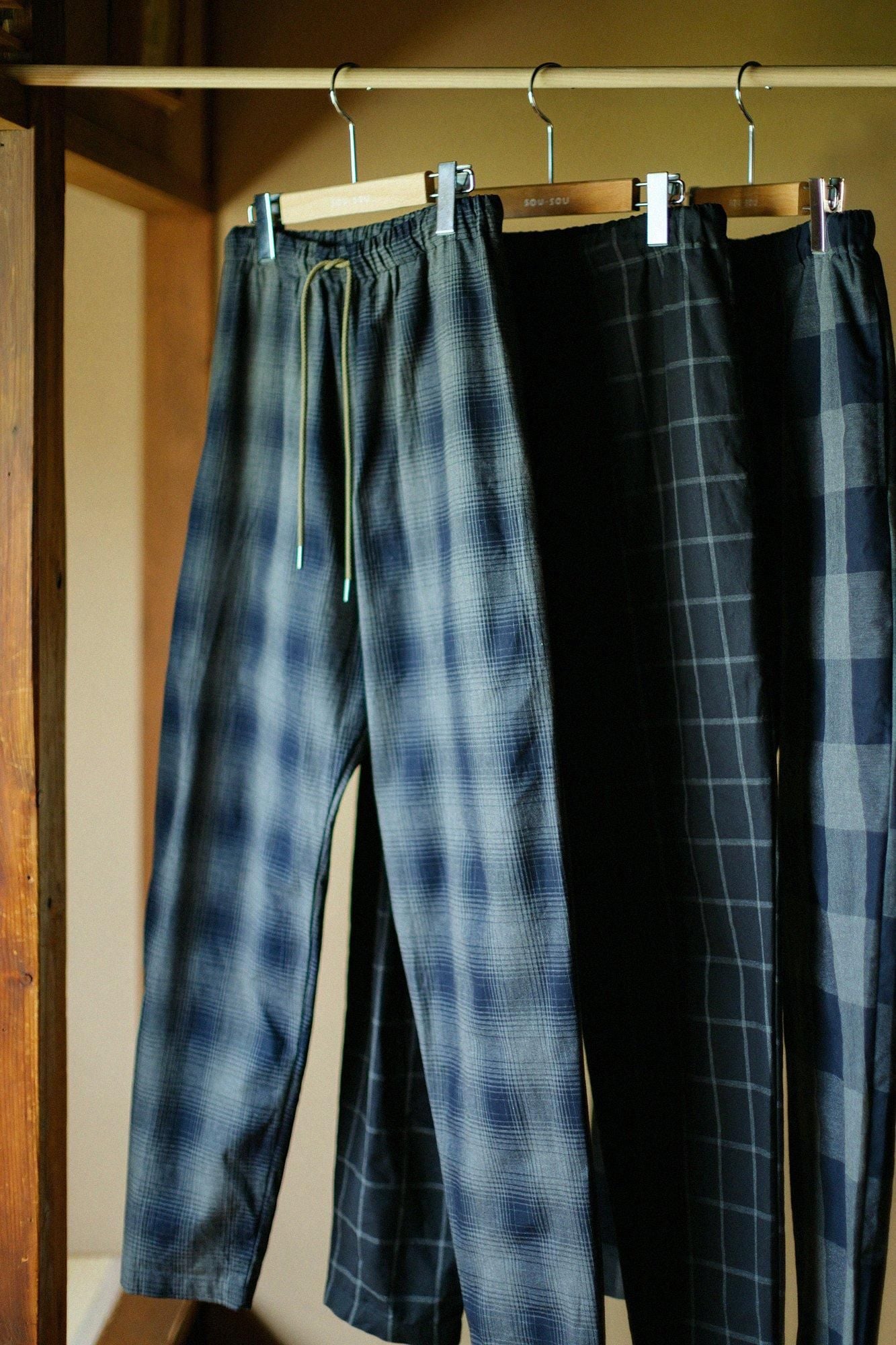 Danproof Easy Tapered Pants / Dark Navy Haze Lattice