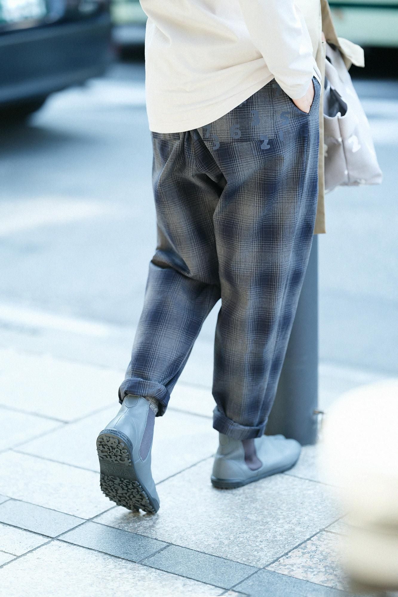 Danproof Easy Tapered Pants / Dark Navy Haze Lattice