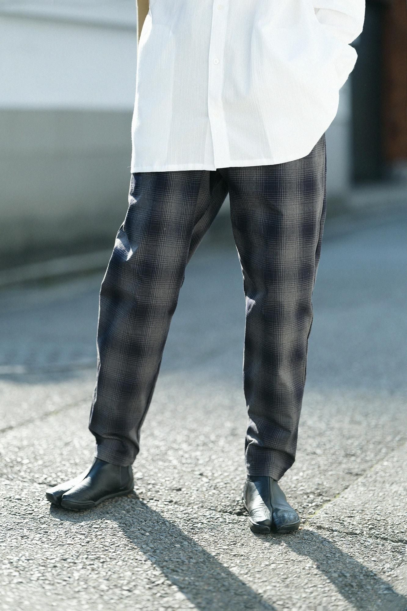 Danproof Easy Tapered Pants / Dark Navy Haze Lattice