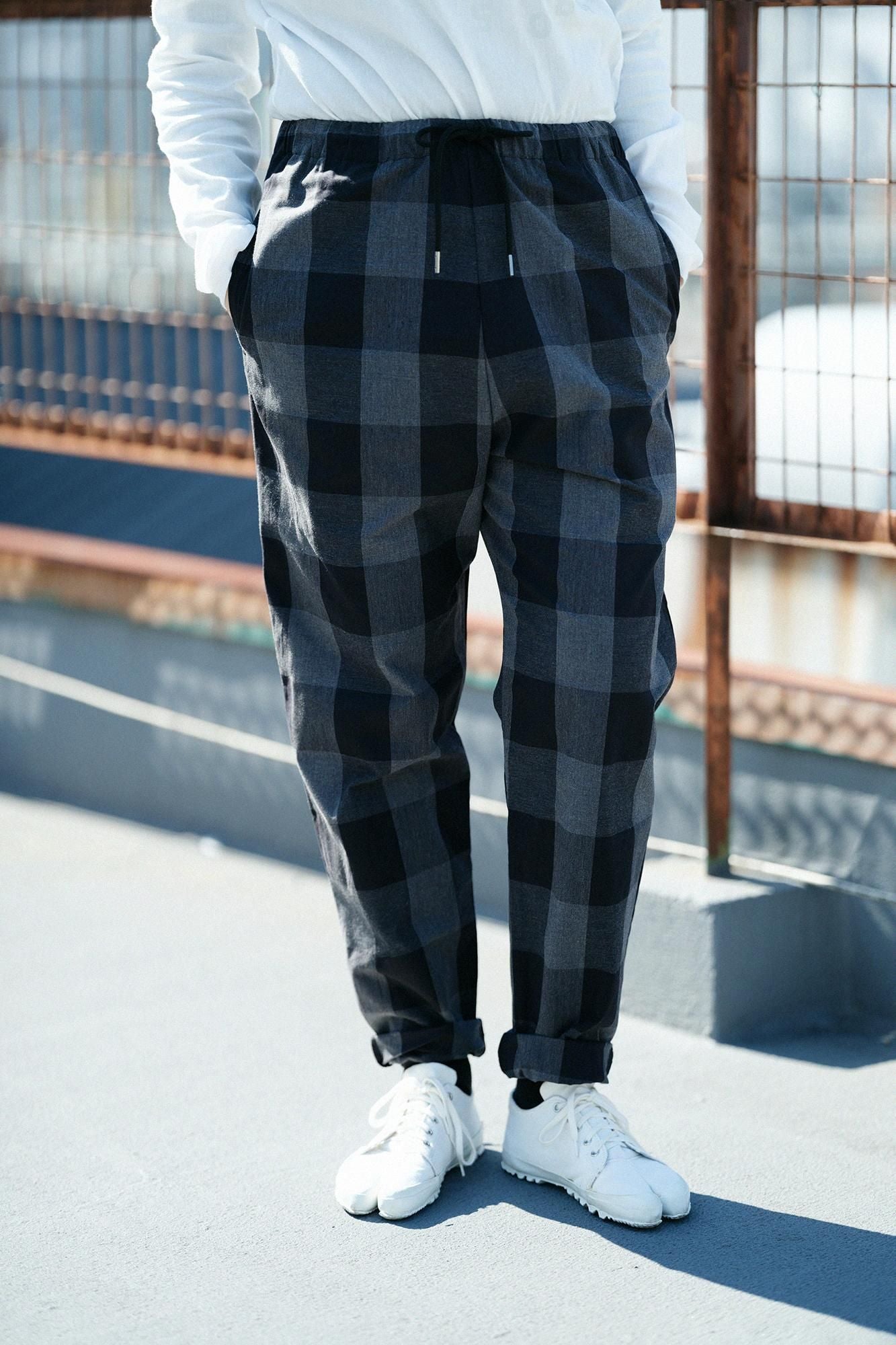 [仅在线]倾倒易于锥形裤子/nuruhata lattice（添加到futogoshi）