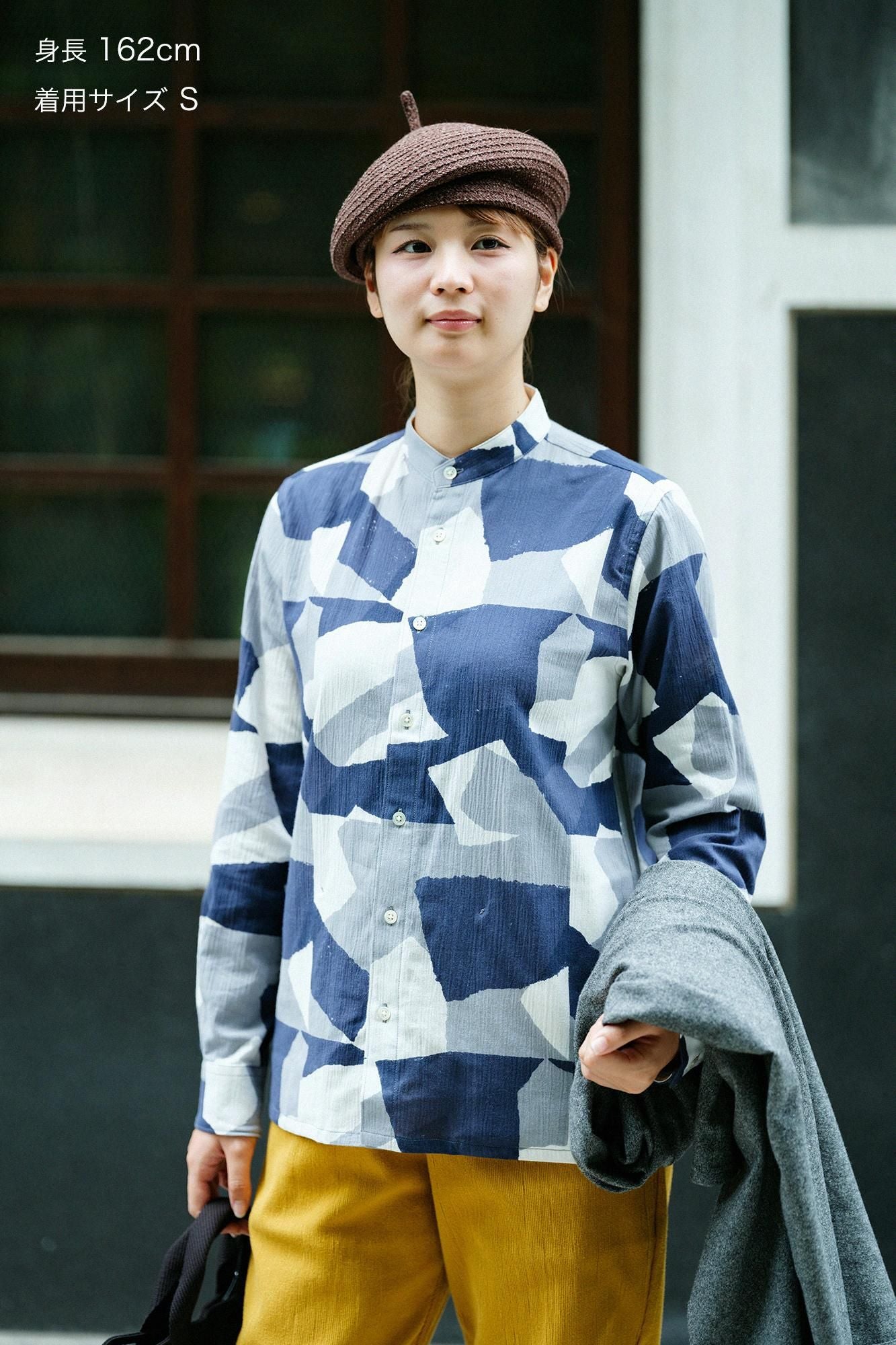 高島縮棉 20/20 立領長袖襯衫 sp/偶然