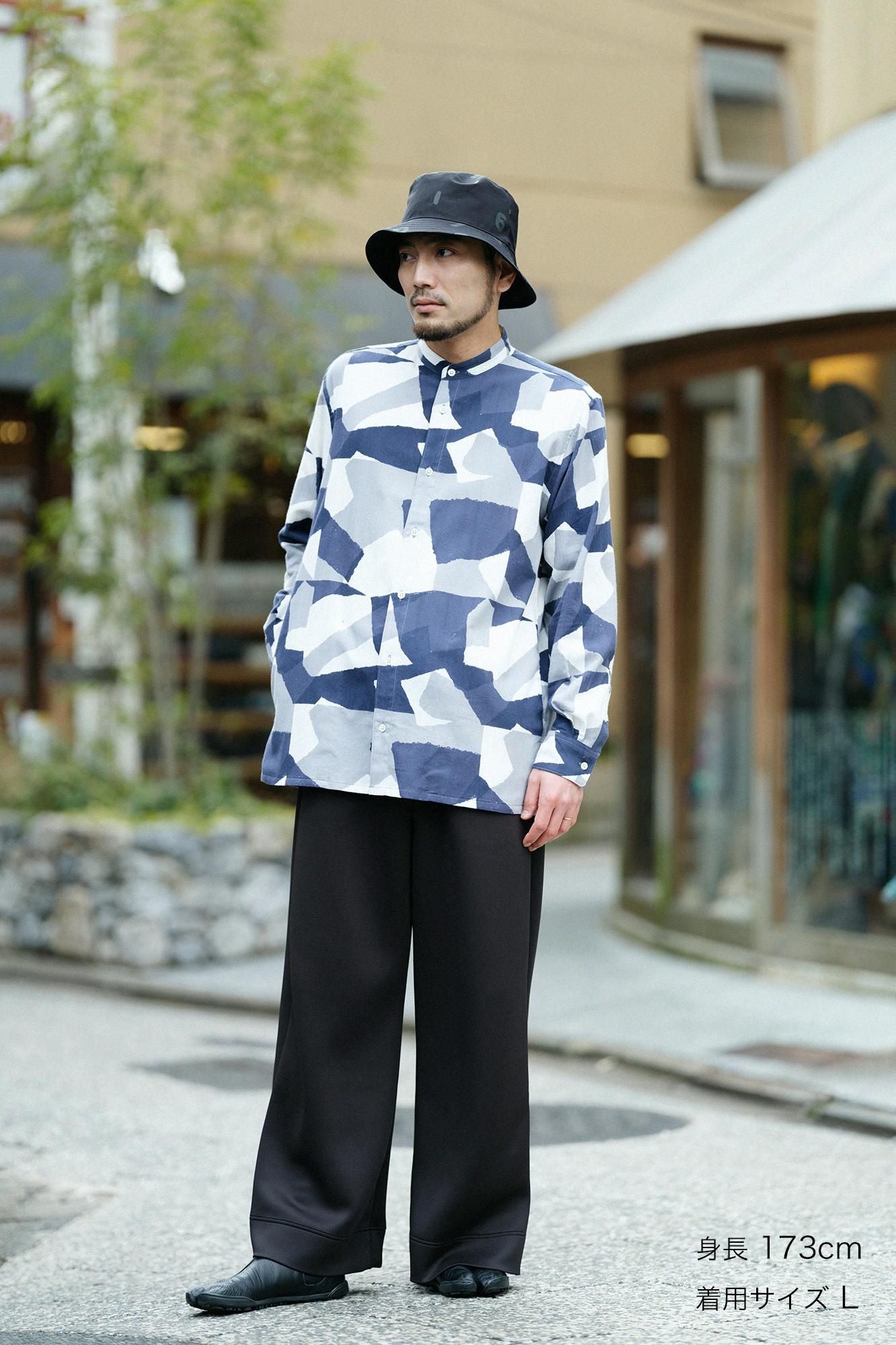 高島縮棉 20/20 立領長袖襯衫 sp/偶然