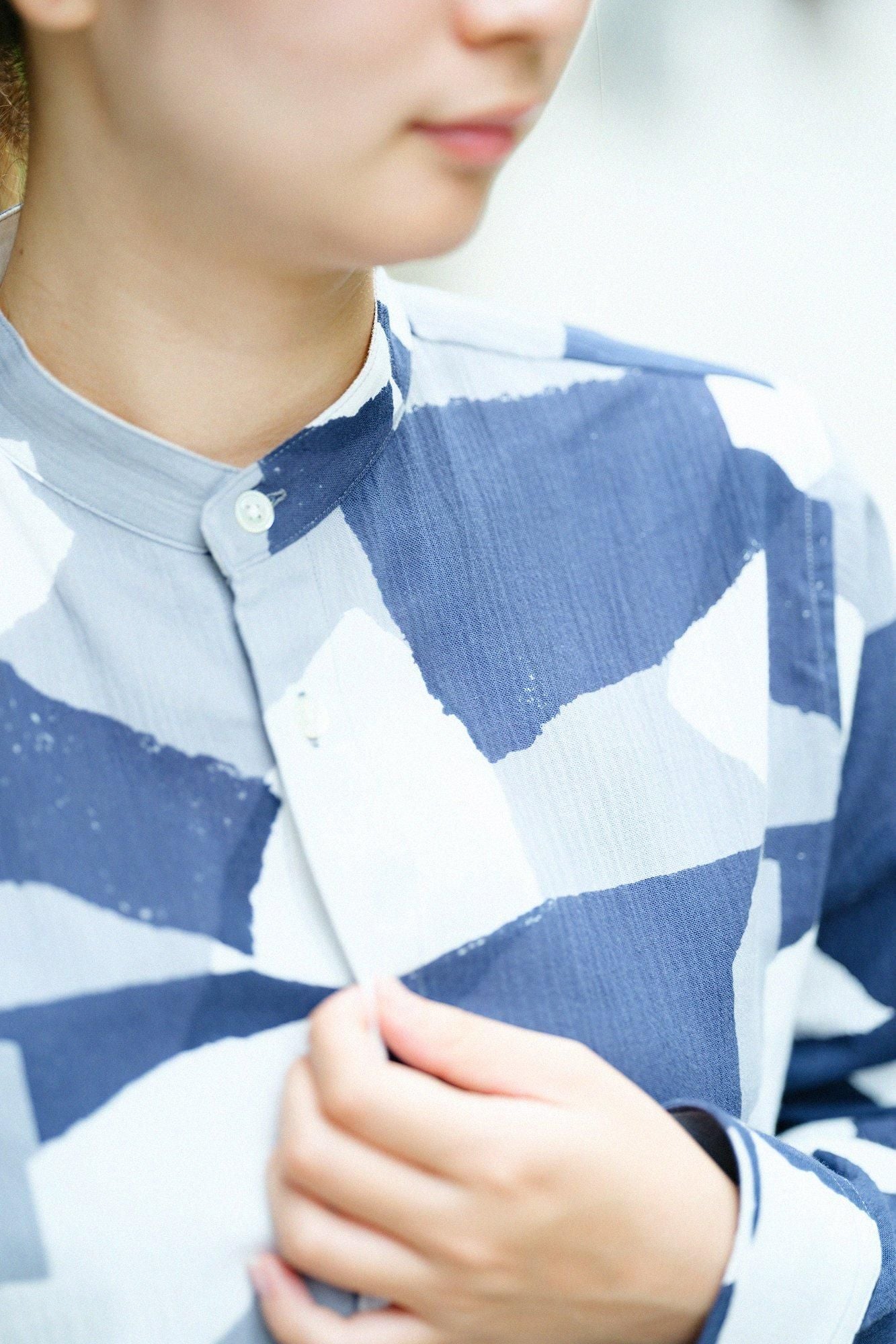 高島縮棉 20/20 立領長袖襯衫 sp/偶然