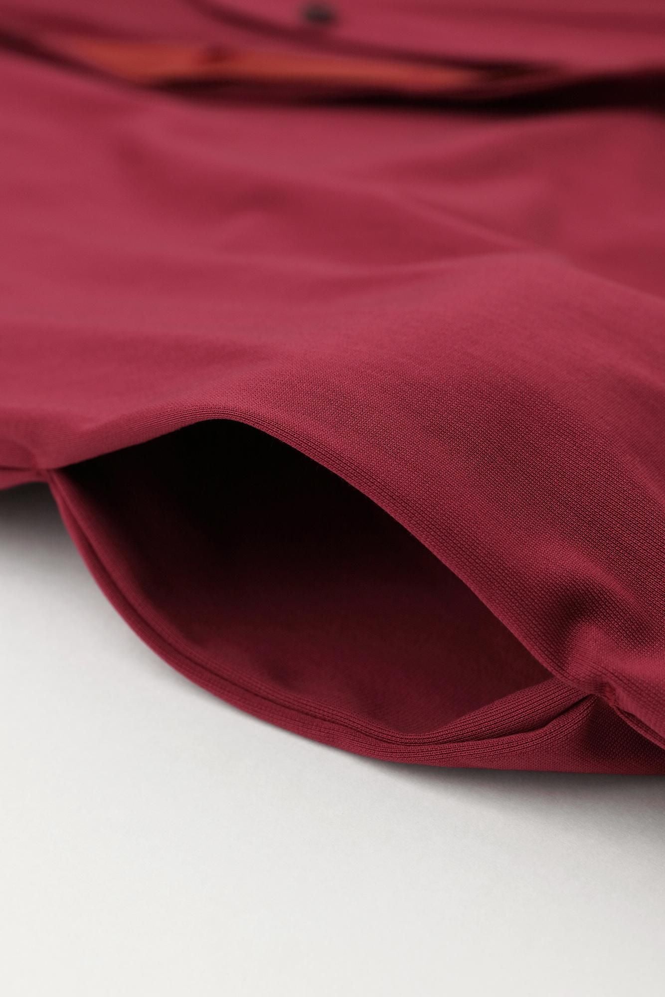 코튼 트리아세테이트 V넥 빛튜닉가디건/붉은 녹 색 (빨간 녹)