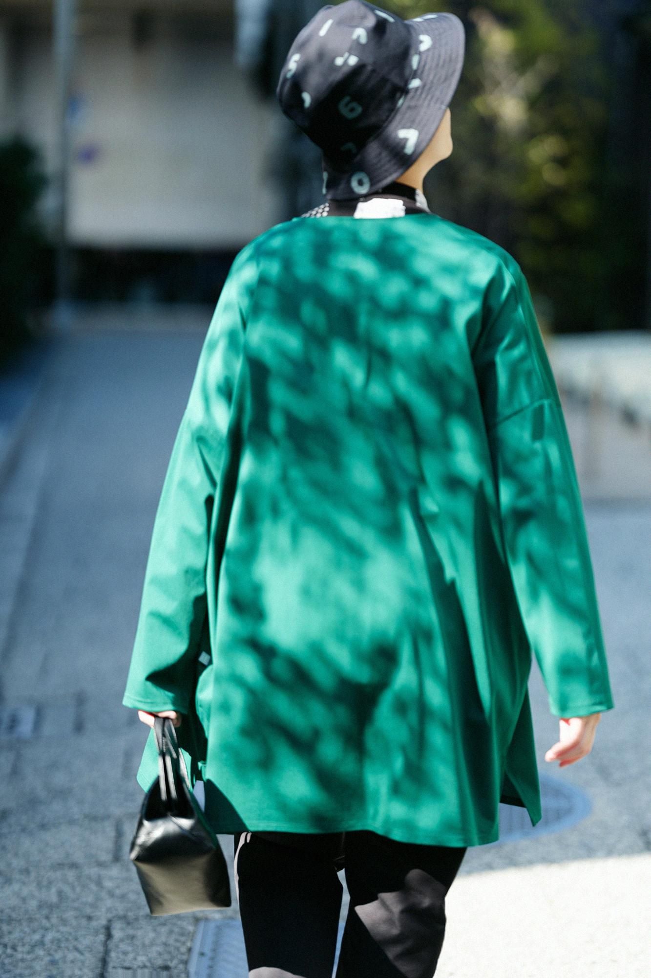 코튼 트리아세테이트 V넥 빛튜닉가디건/Tokiwa Midori (Tokiwa Midori)