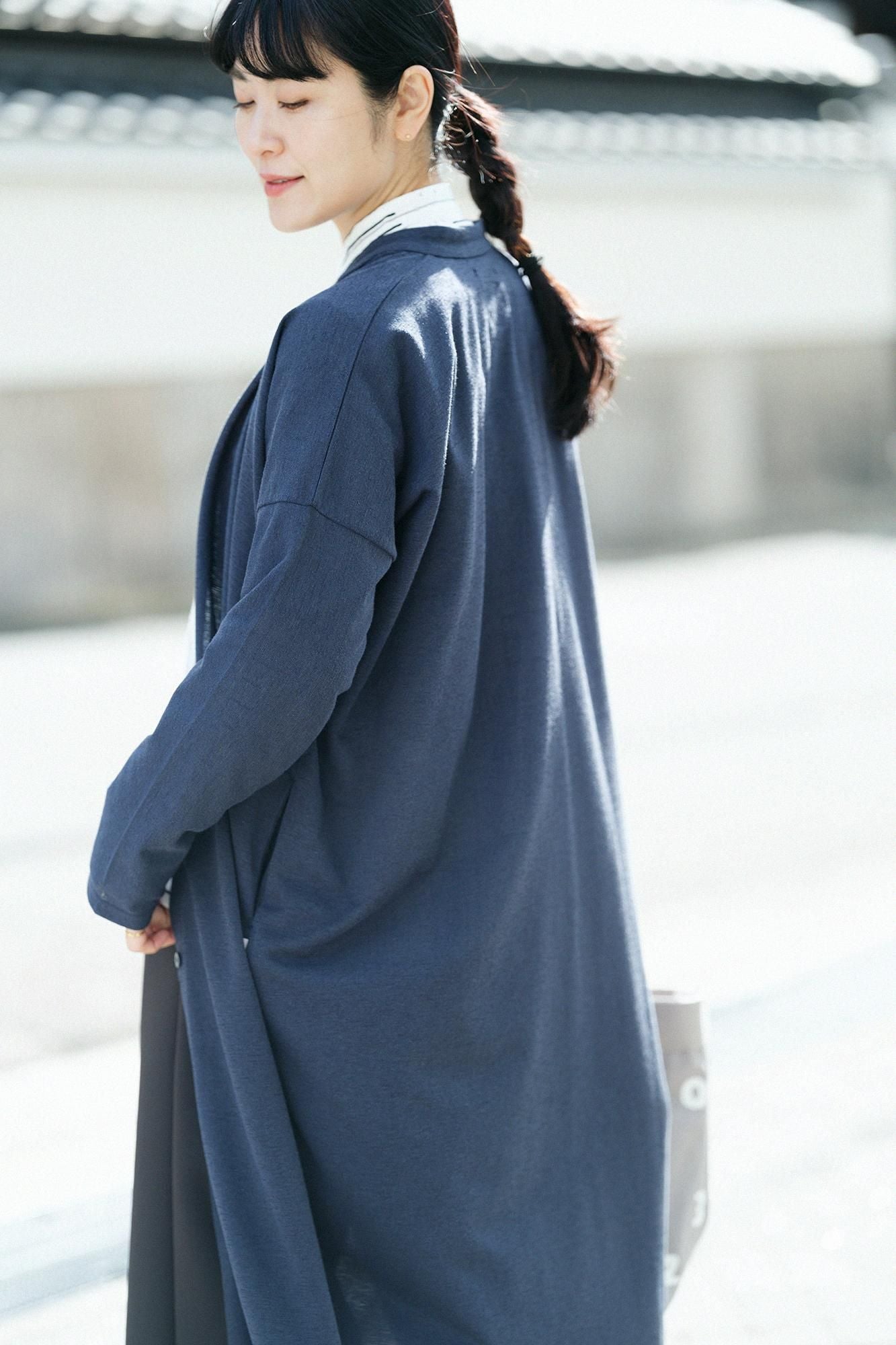 スタンドカラーライトコート