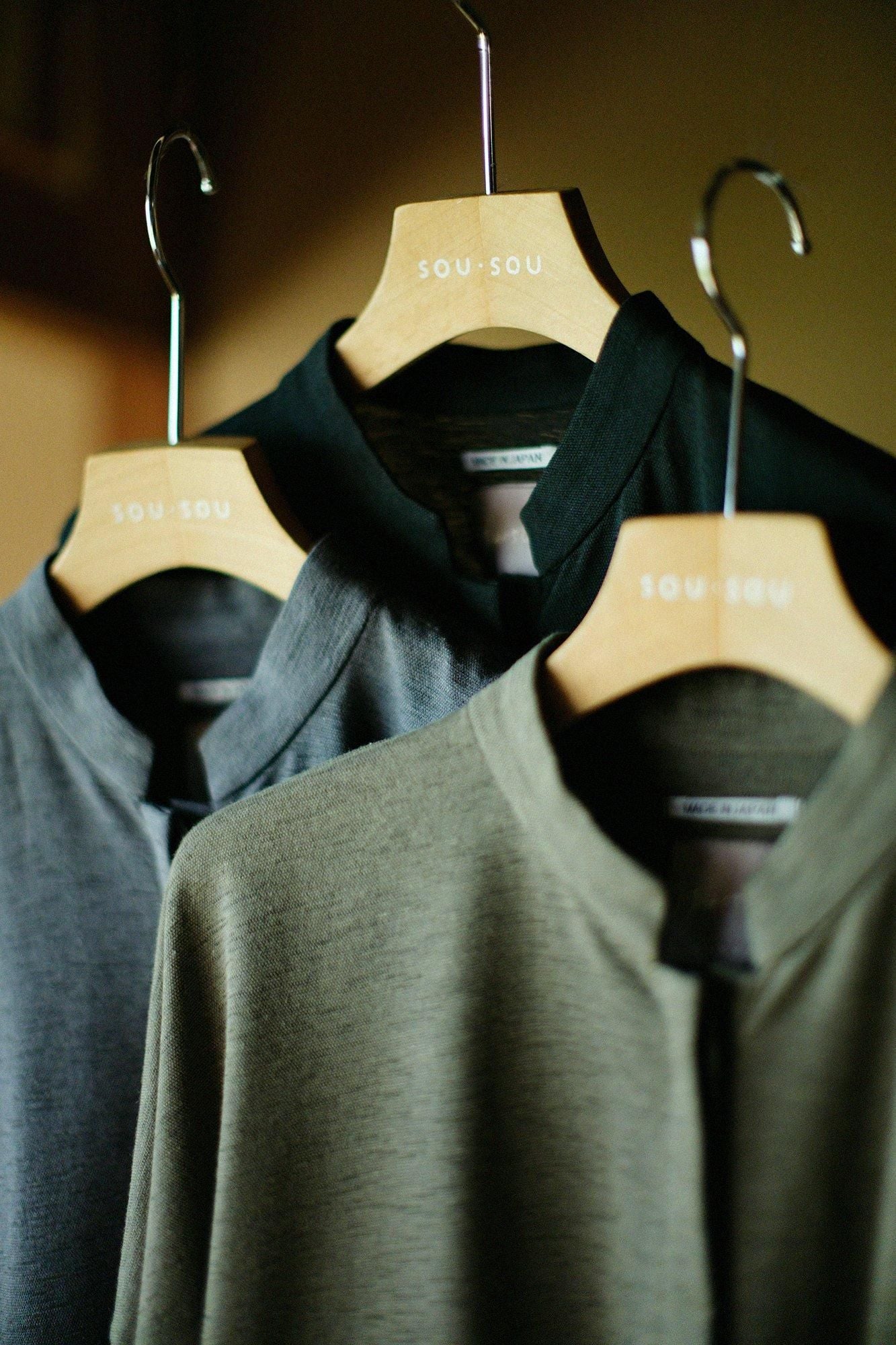 Mélange de coton et de lin Lilanche (R) Collier de support Light Coat / Yanagicha