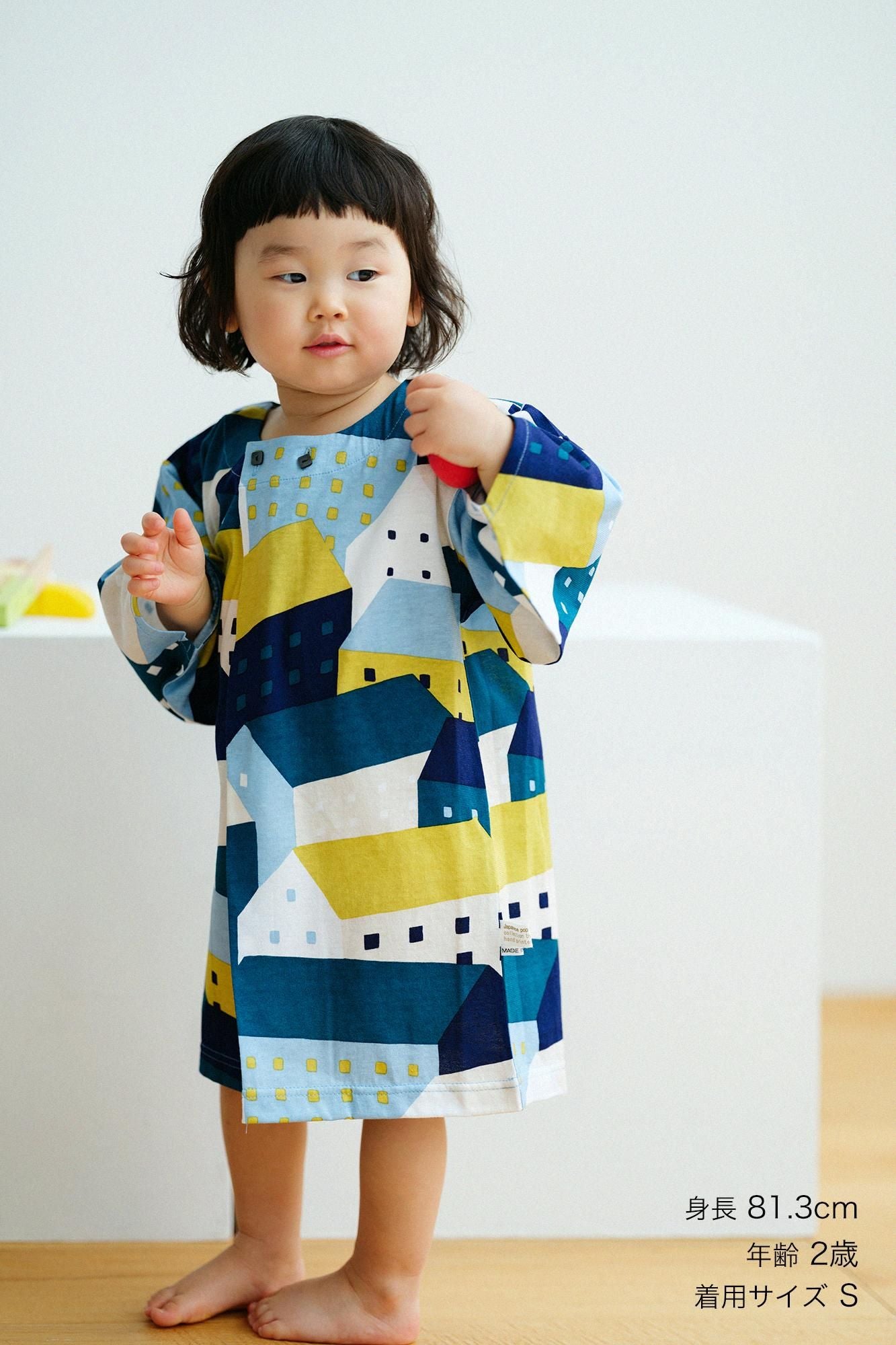 ●圓弧袖貫頭衣／北之國 月明