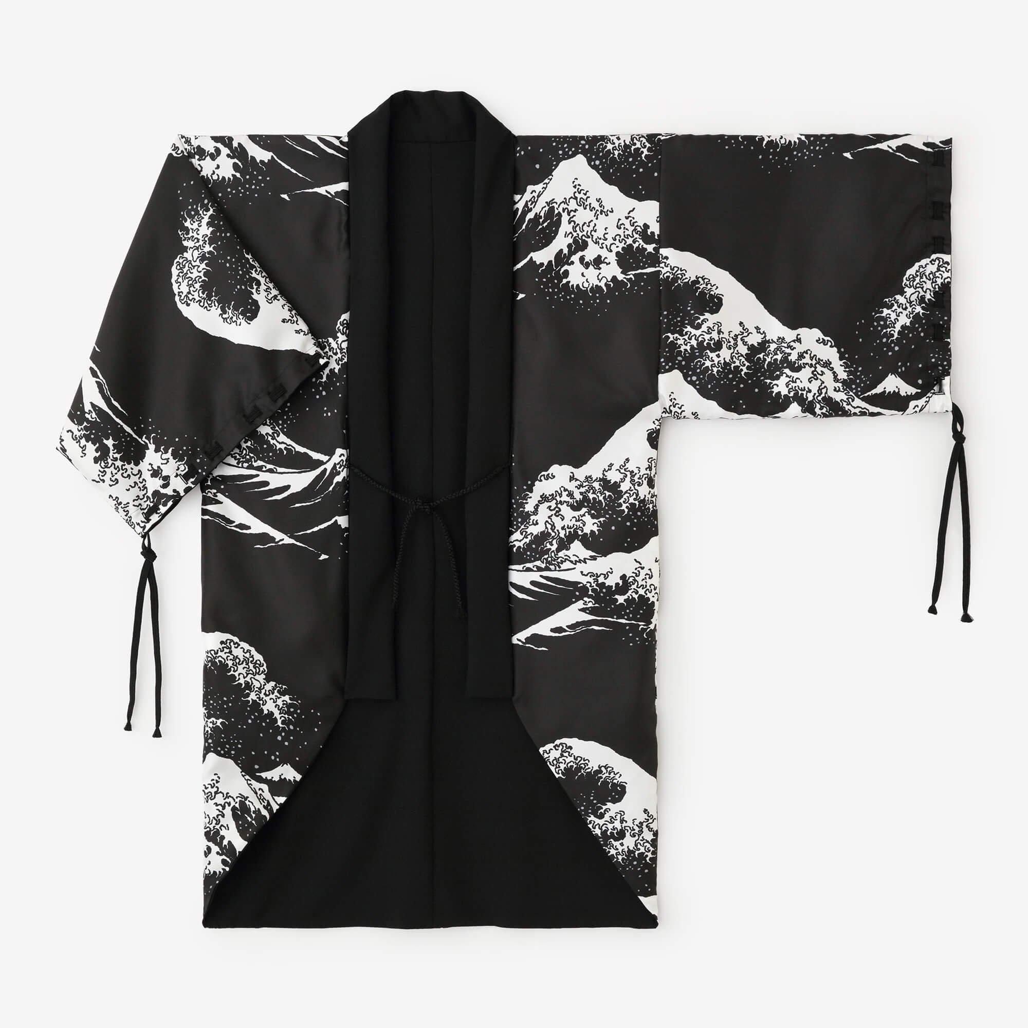 撥水織（はっすいおり） 円領外套（えんりょうがいとう）／黒紺