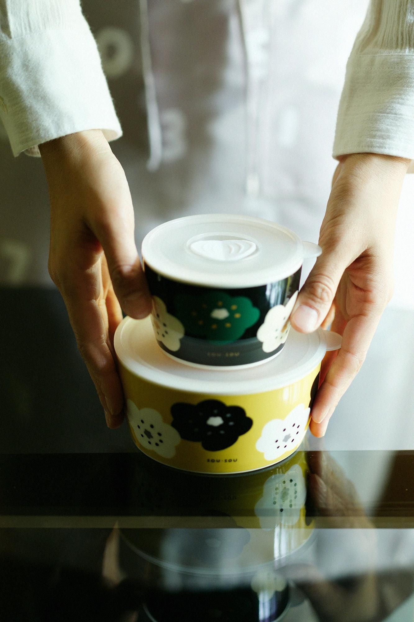 器になるレンジパックM／ほほえみ 芥子色(からしいろ)