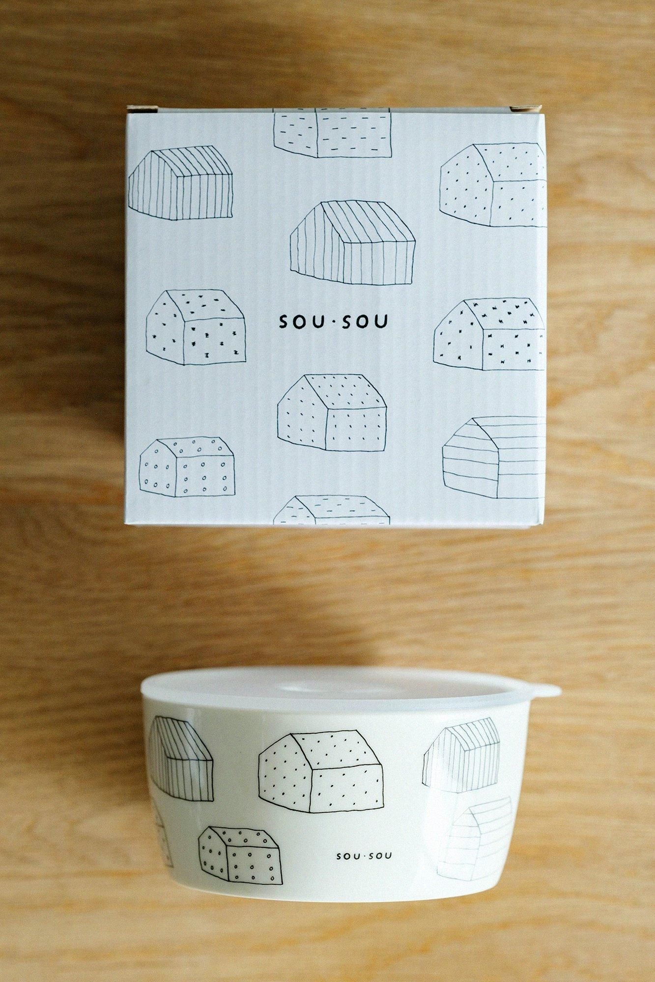 Ceramic Microwave Pack M / Houses Black