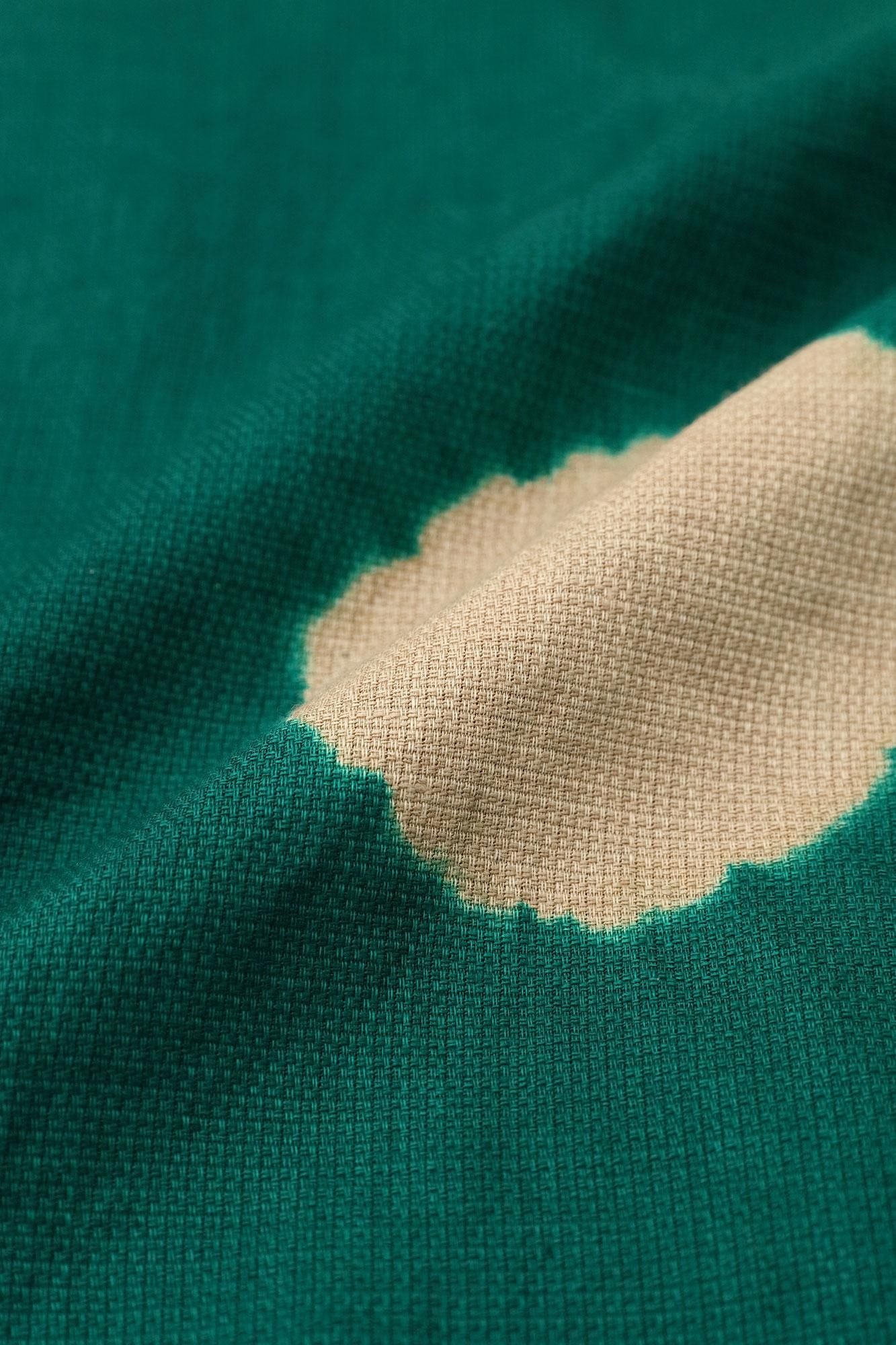 chikaki shibori大麻帽 /大圆点（mizuta madani），tokiwa green（tokiwa midori）x hashiba miiro