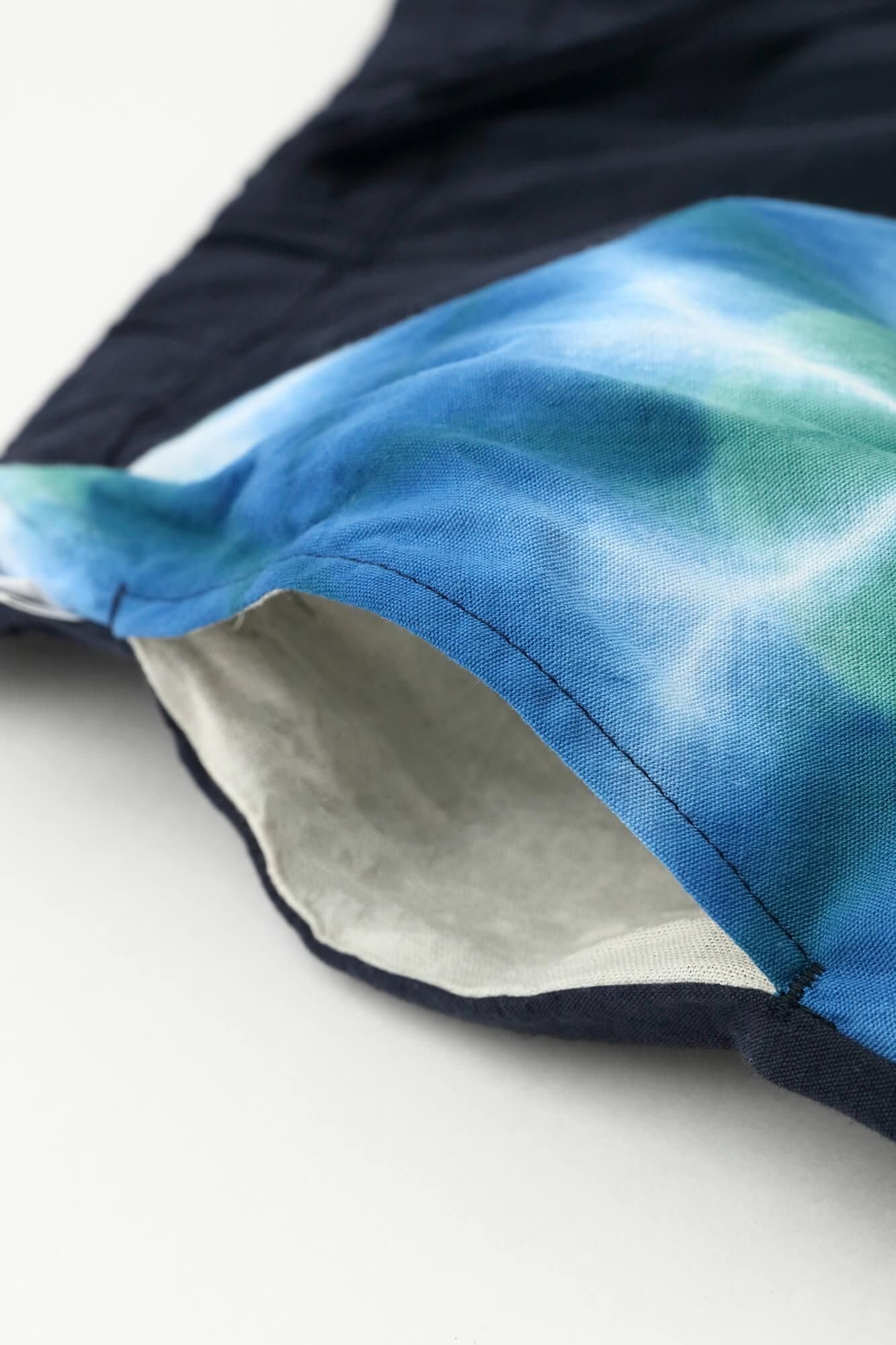 net限定】たばた絞り 伊勢木綿 20/20 麻混 富士（ふじ）／雪花