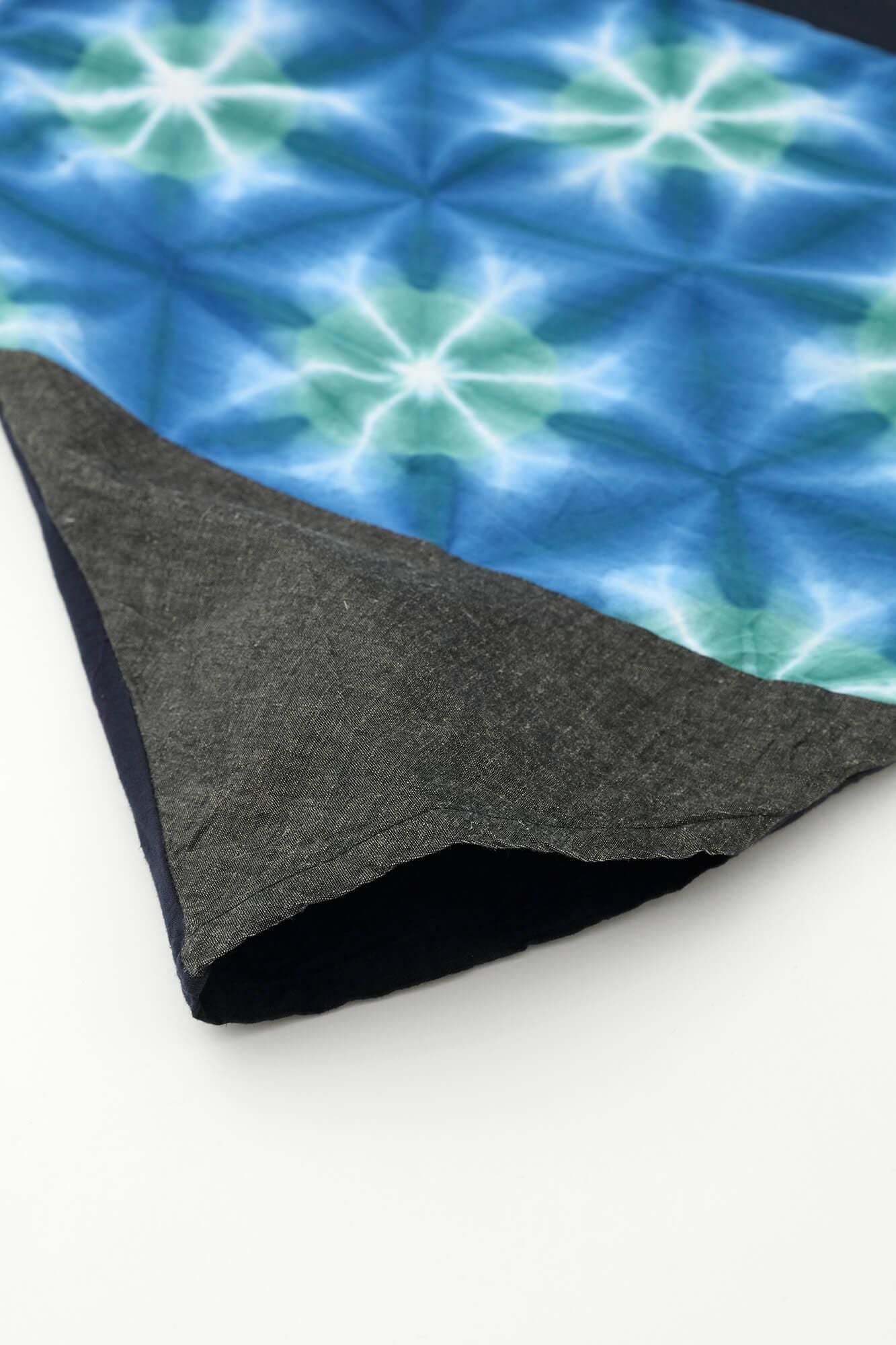 net限定】たばた絞り 伊勢木綿 20/20 麻混 富士（ふじ）／雪花