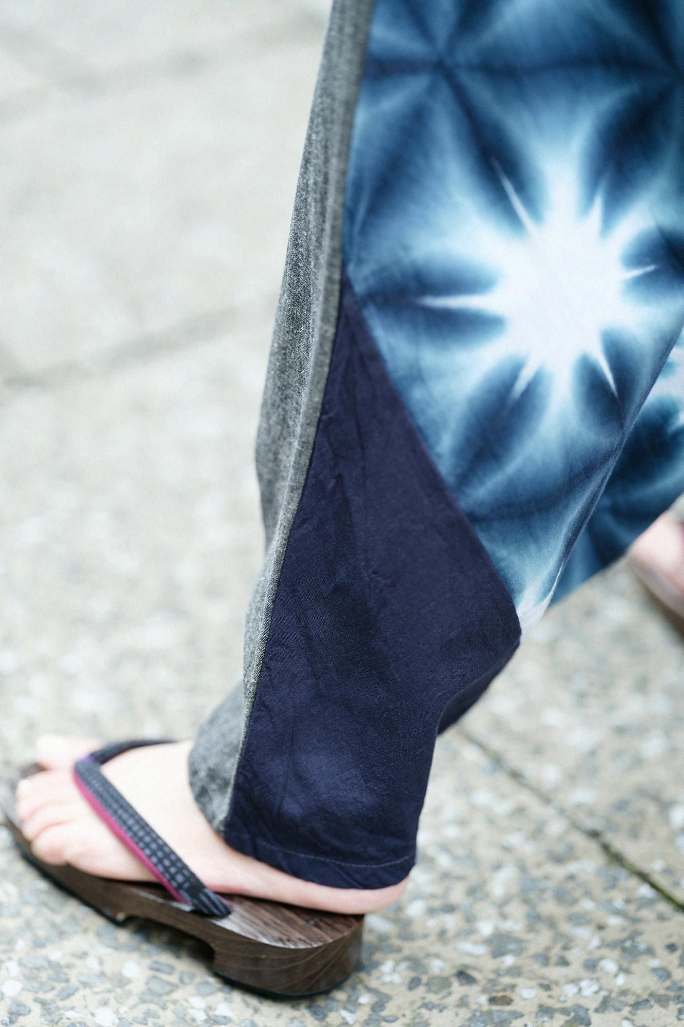 Tabata Shibori Ise Baumwolle 20/20 Leinenmischung Fuji/Sekka White Tiger Byakko