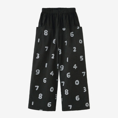 Isemomen Cotton 20/20 Linen-blend Obi Style Pant / Black × SO-SU-U