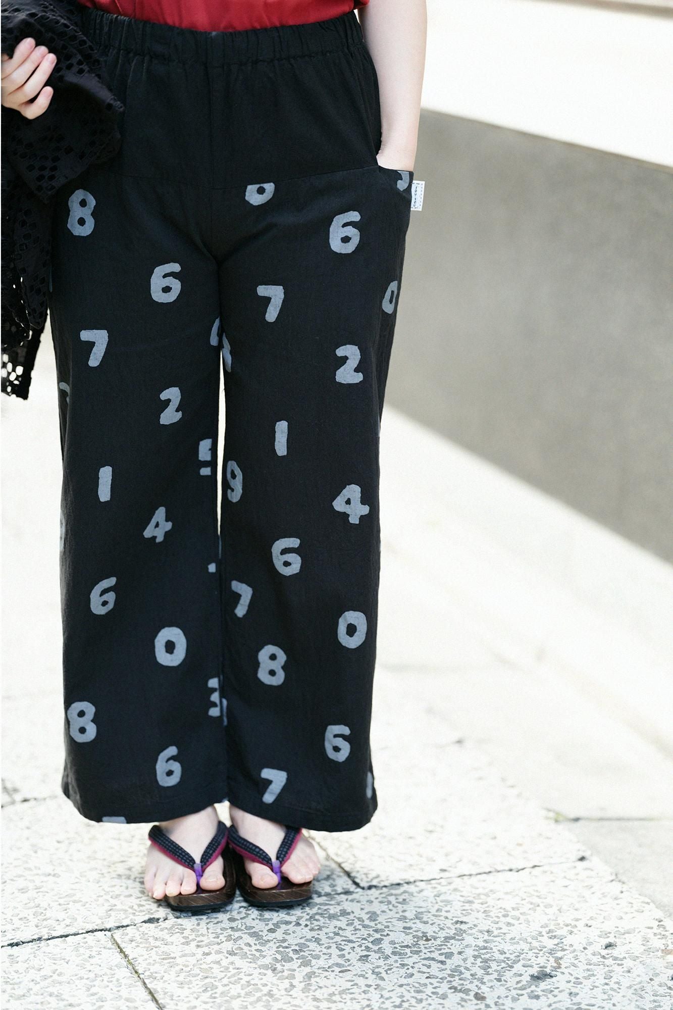 Isemomen Cotton 20/20 Linen-blend Obi Style Pant / Black × SO-SU-U