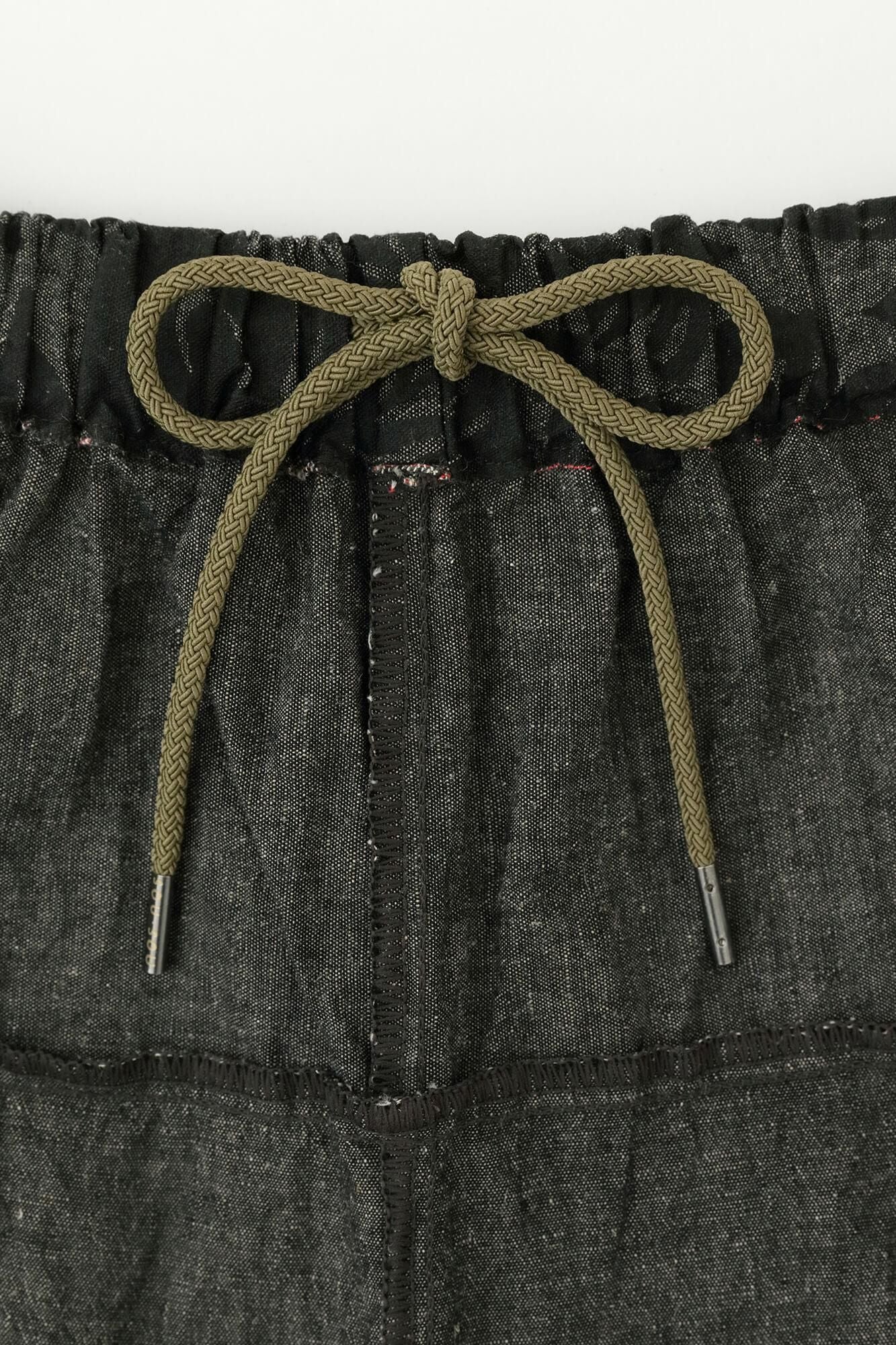 ISE Cotton 20/20 Blend Obi Monpe / Print (Hanga) x Color de carbone (Kesizumiiro)