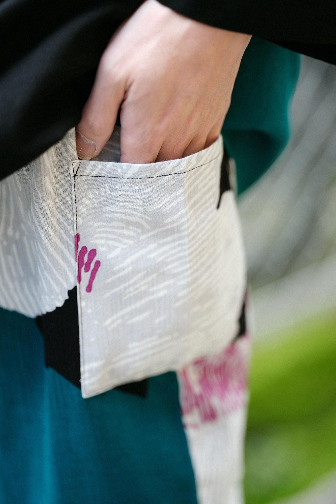 Chizimi Cotton 20/20 Skinny Pants／Peony(shaminds old time withbake) Evening Moon