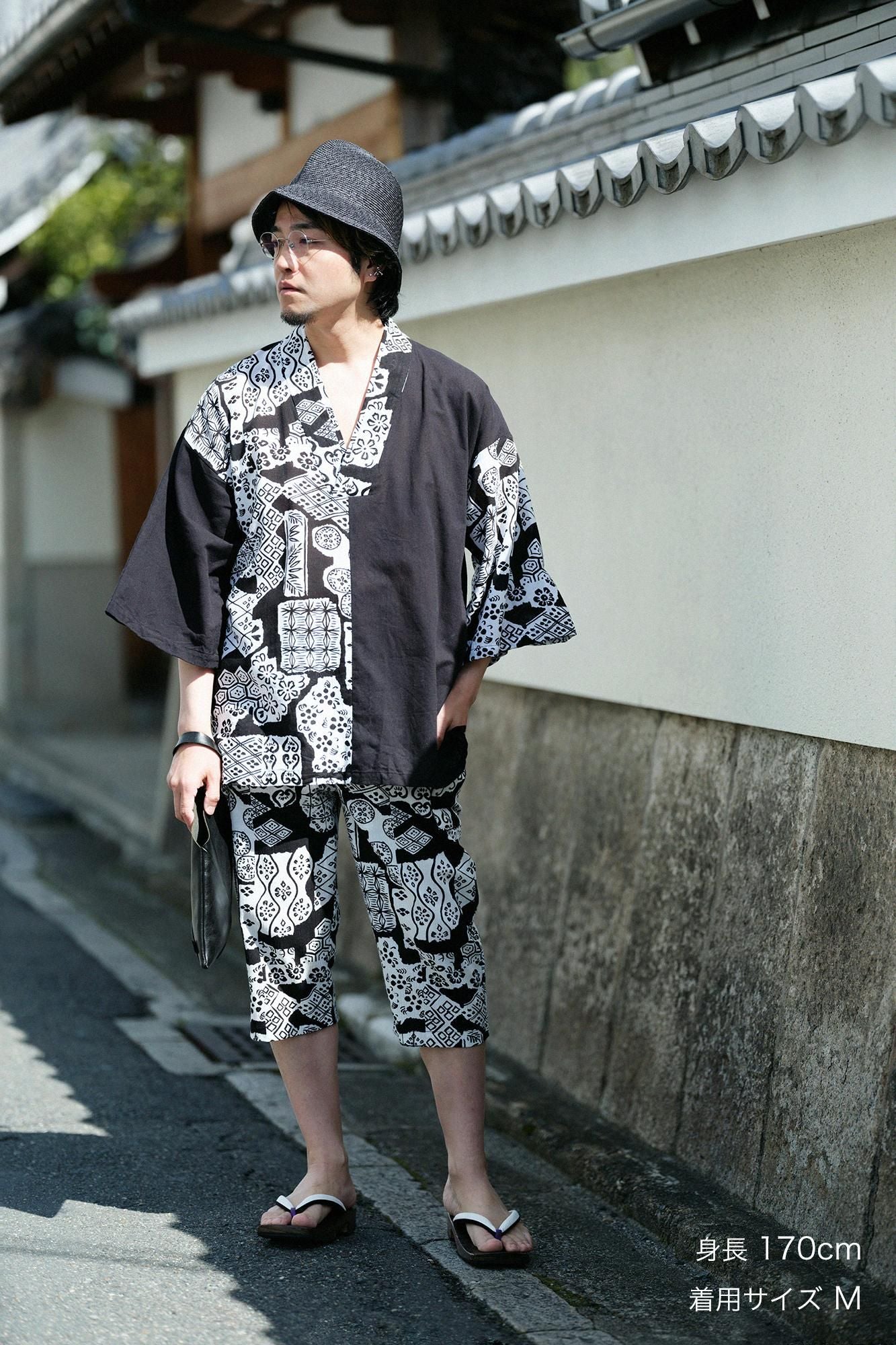 Chizimi Cotton 20/20 Skinny Pants／The Tale of Genji