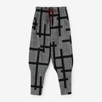 高島縮 20/20 裁付（たっつけ）えんゆう穿き／よろけ縞（じま） 桟（さん）