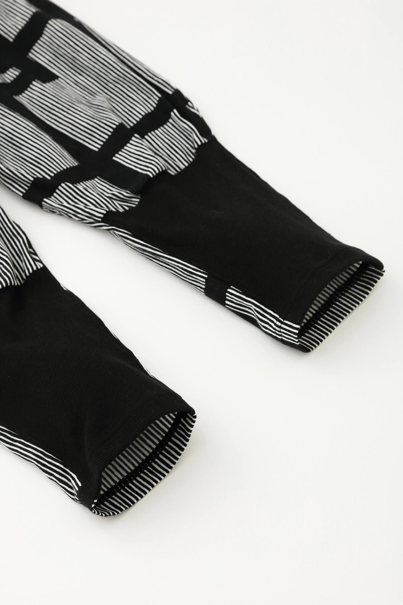 Chizimi Cotton 20/20 Harem Pants / Staggered Stripes Fence