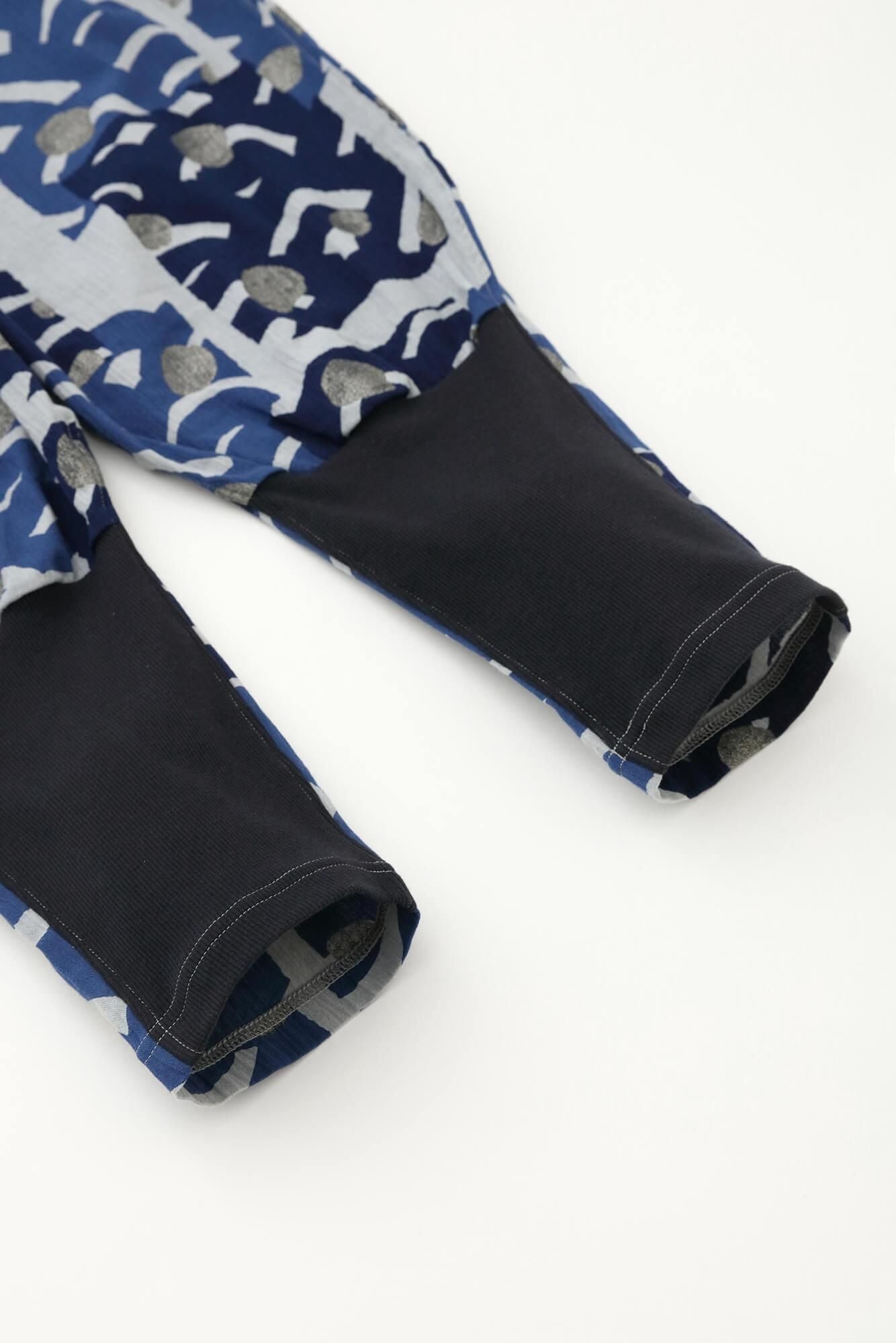 【net Limited】Chizimi Cotton 20/20 Harem Pants / Blue Wave