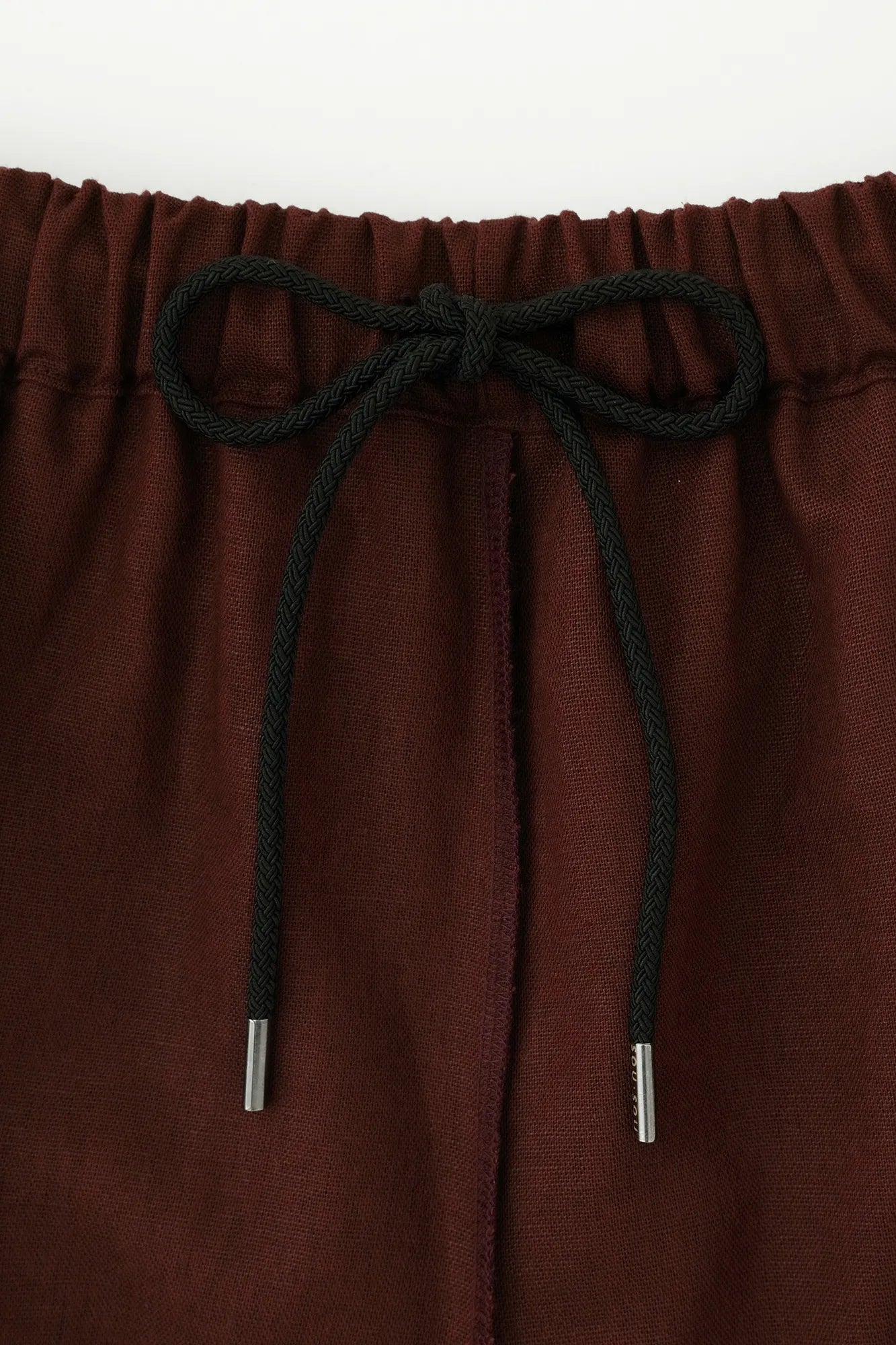 綿麻 広形（ひろなり）もんぺ はぎ丈／赤褐色（せきかっしょく）