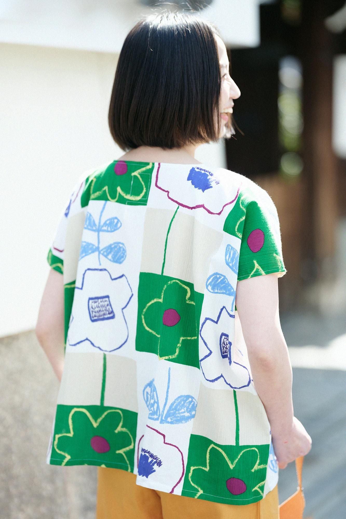 高島縮 20/20 四角衣（しかくい）／わらわ