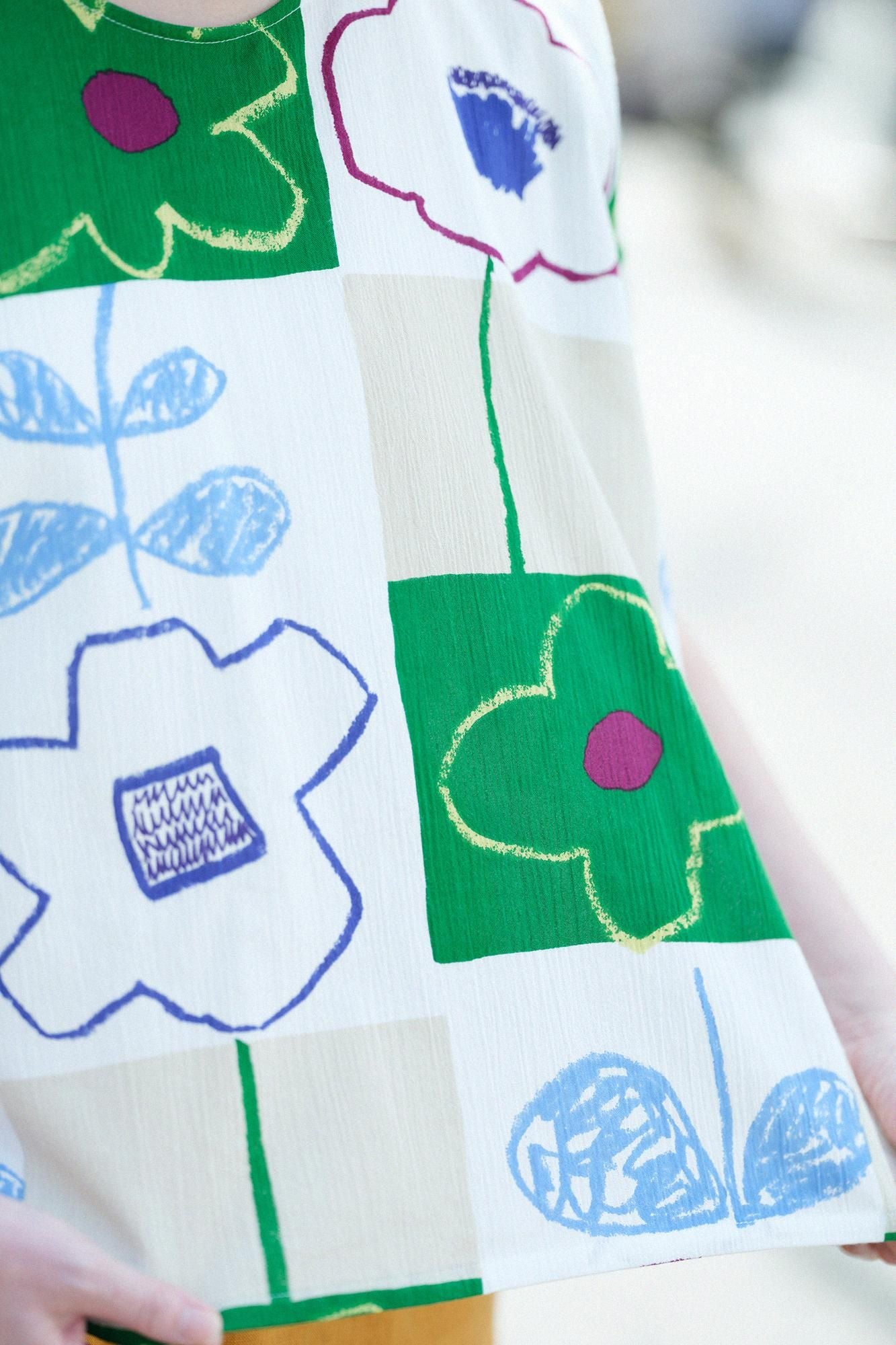 Chizimi Cotton 20/20 Square Top(deerminds old time withstomach)/WaRawa