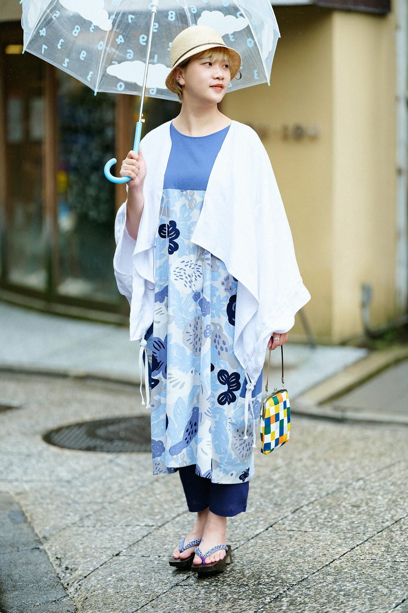 高島縮 20/20 長方形衣（ちょうほうけい） 組（くみ） 裾文様