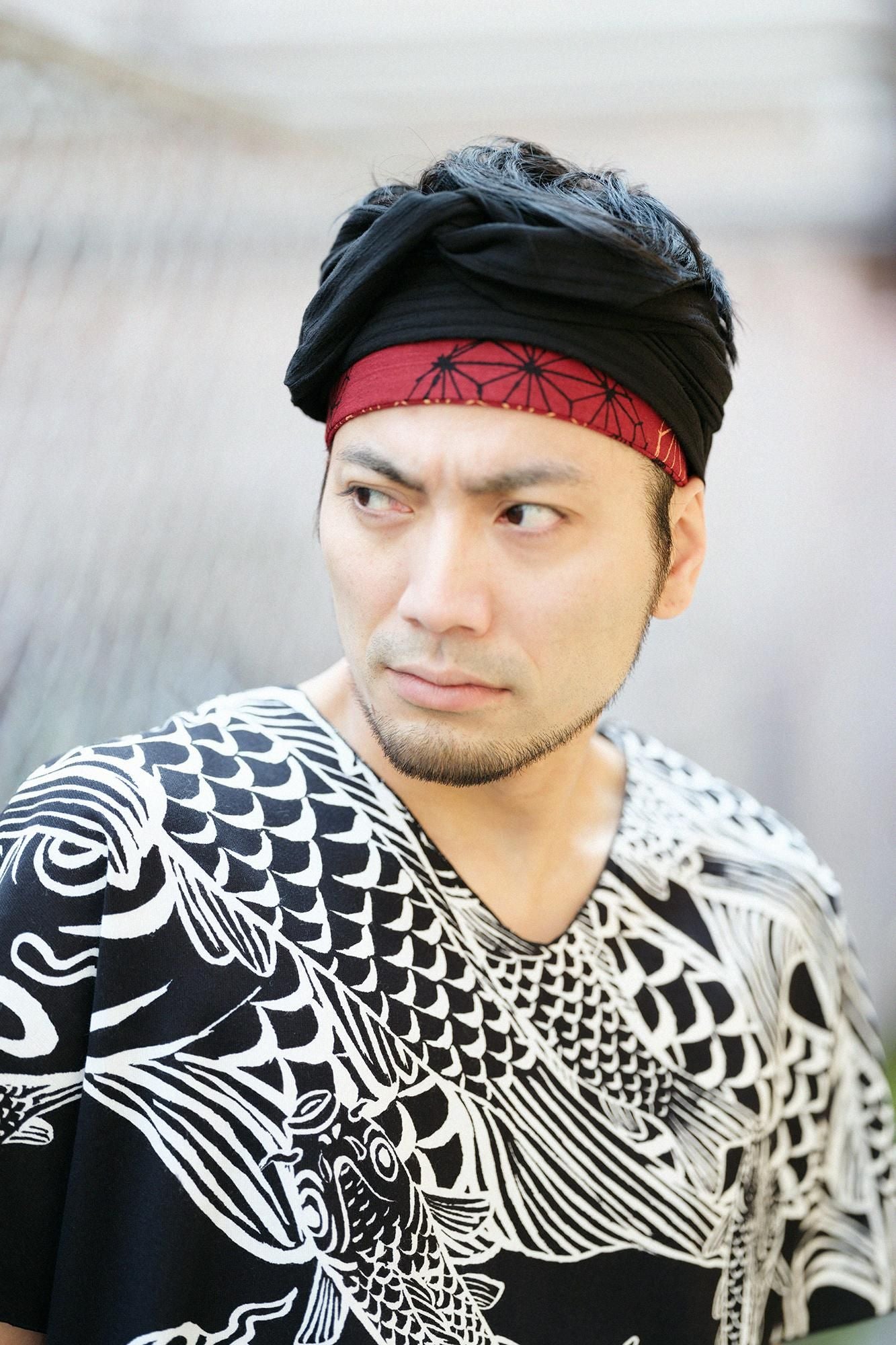 高島縮棉 40/40 短袖上衣／Carp is dragon in heaven和留白