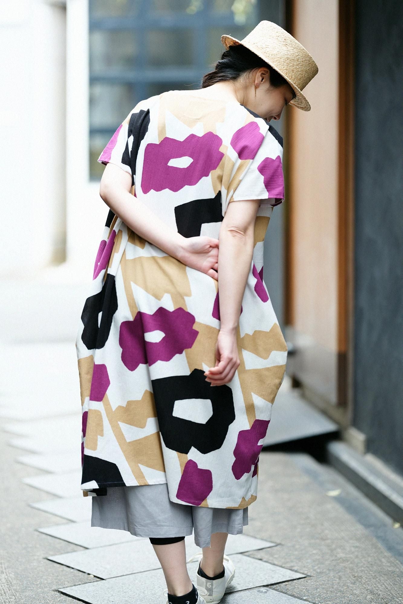 高島縮棉 20/20長方形洋裝／笑容