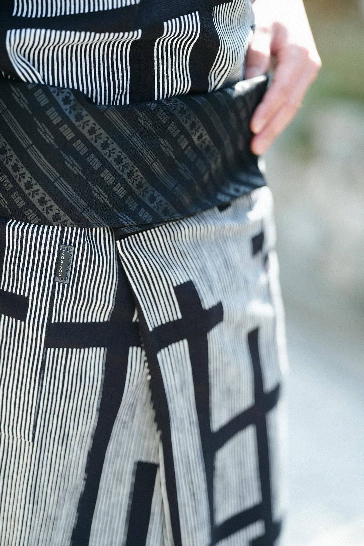 Chizimi Cotton 20/20 Fubi Bottom ／Staggered Stripes Fence