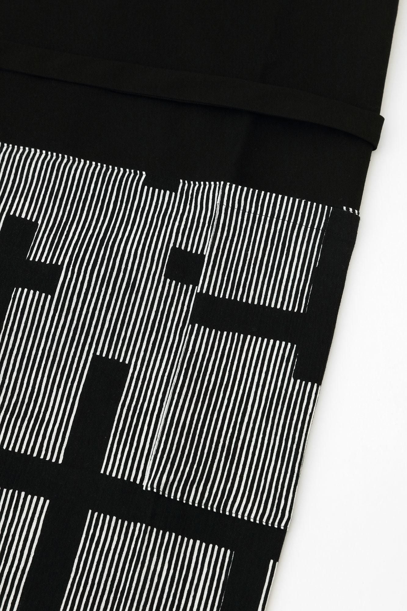 Chizimi Cotton 20/20 Fubi Bottom ／Staggered Stripes Fence
