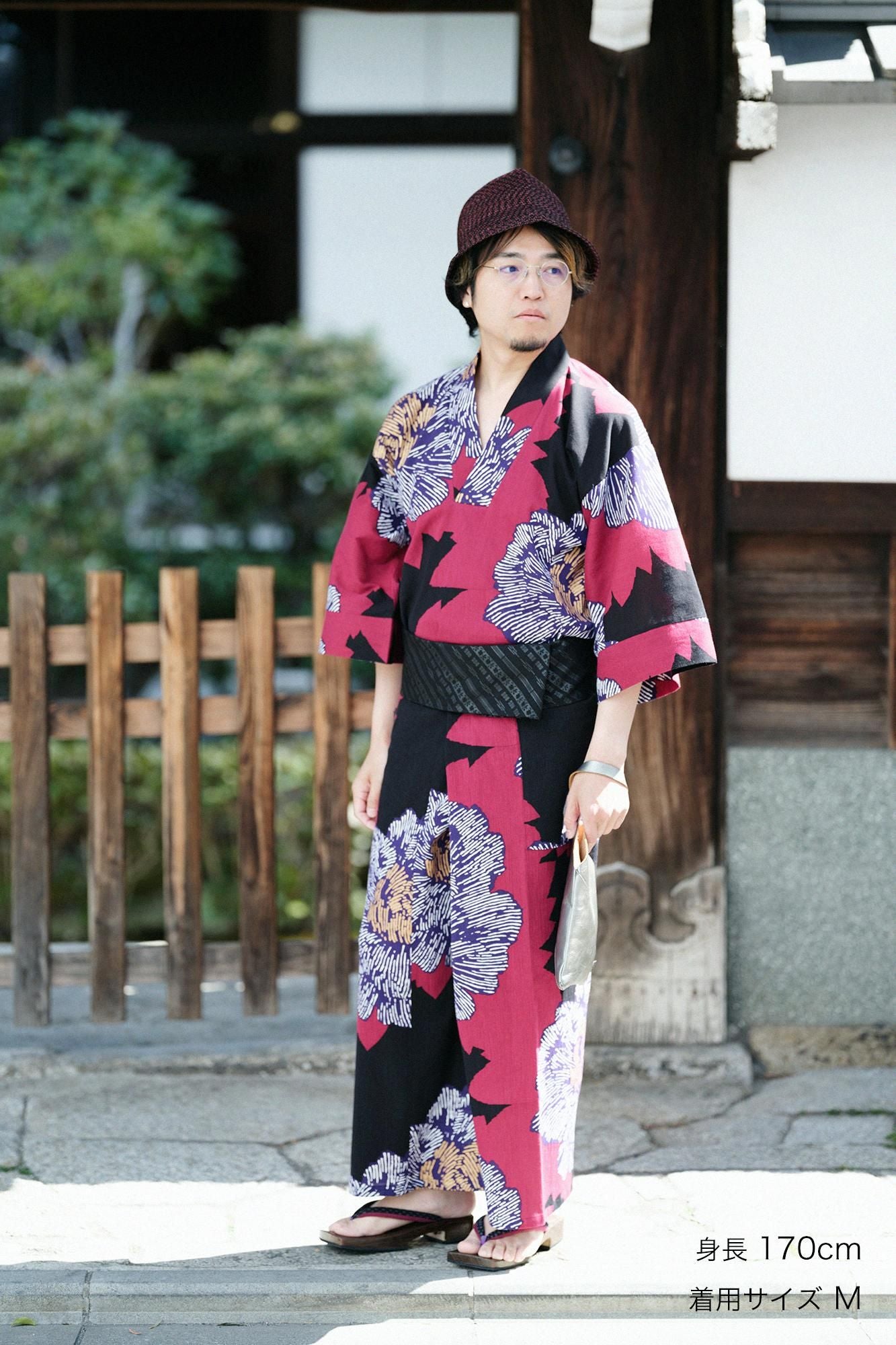 Chizimi Cotton 40/40 Fubi above/Peony Light