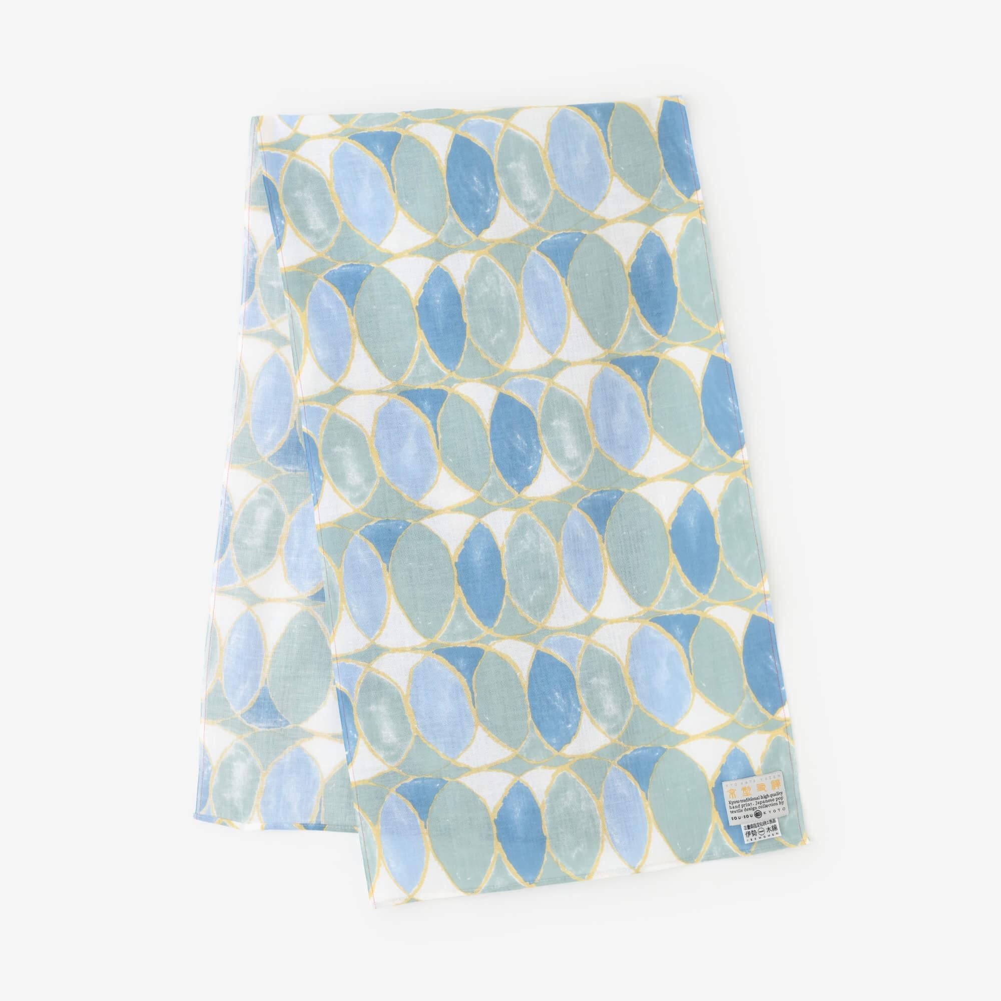 伊勢木綿 くびまき 短丈／輪（わ）つなぎ 水影（みずかげ）