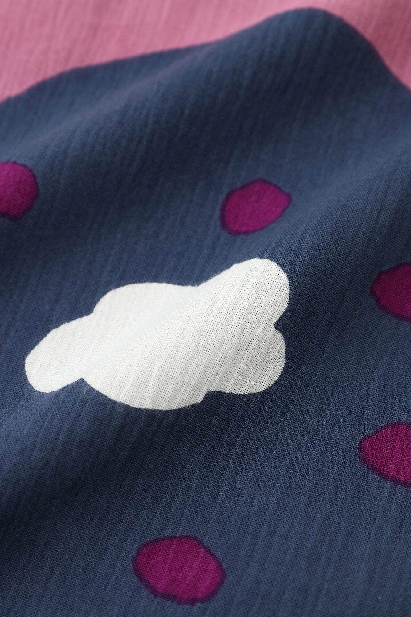 高島縮棉 20/20立領短袖襯衫/微笑粉紅色