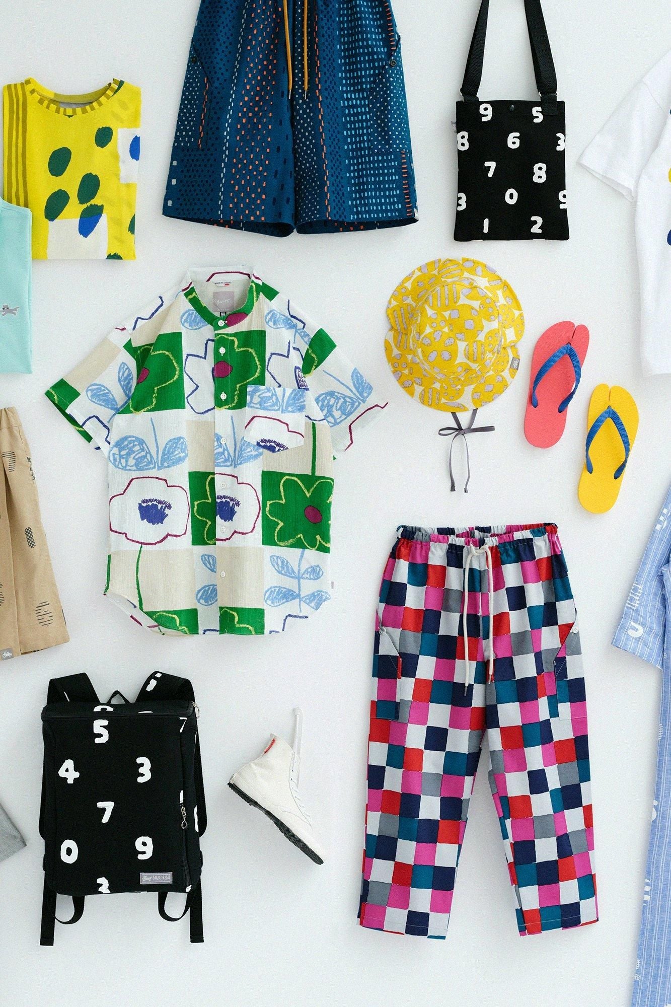 【net limited】Chizimi Cotton 20/20 Stand Collar Short Sleeve Shirt / Warawa