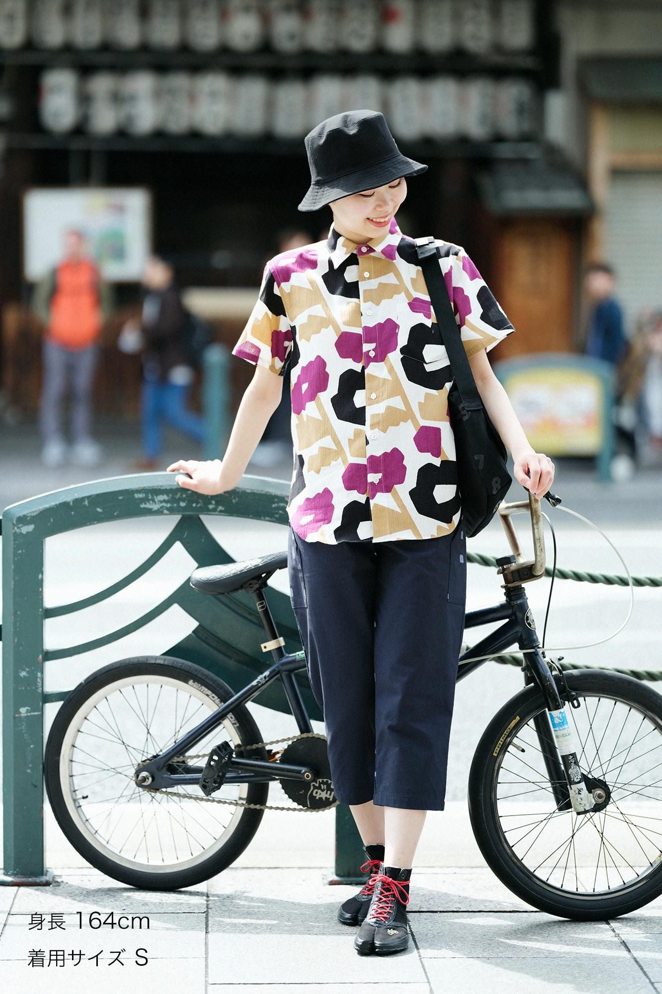 net限定40%OFF】高島縮 20/20 半袖シャツ／笑み（えみ）