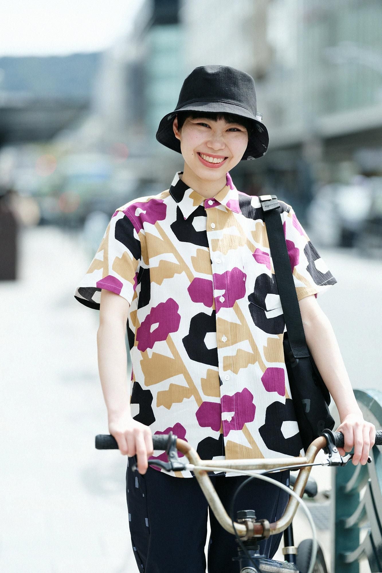 【net限定40%OFF】高島縮 20/20 半袖シャツ／笑み（えみ）