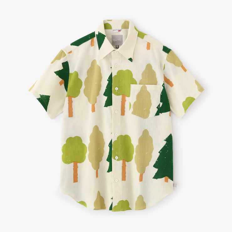Chizimi Cotton 20/20 Short Sleeve Shirt / Forest Story