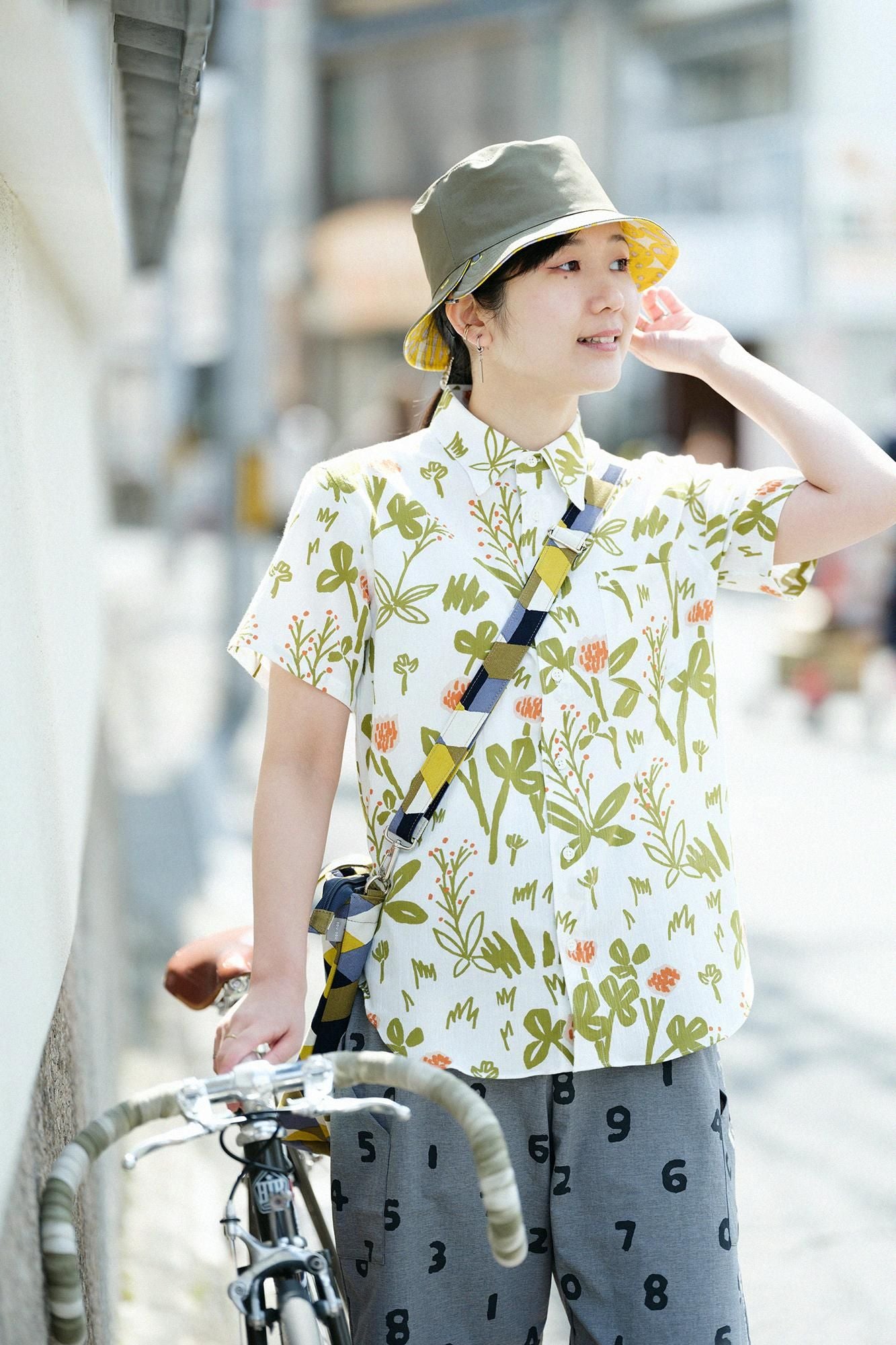 【期間限定10%OFF】高島縮棉 20/20短袖襯衫／花（※預計於4月29日～5月2日左右發貨）