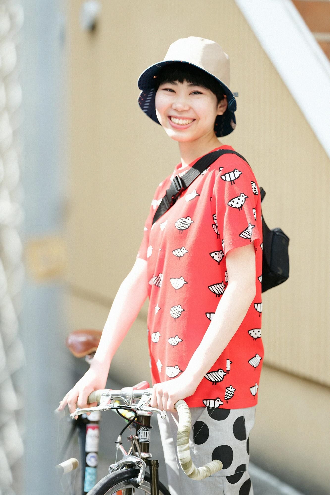 【net limited】Chizimi Cotton 40/40 Short Sleeve T-shirt / Trotting