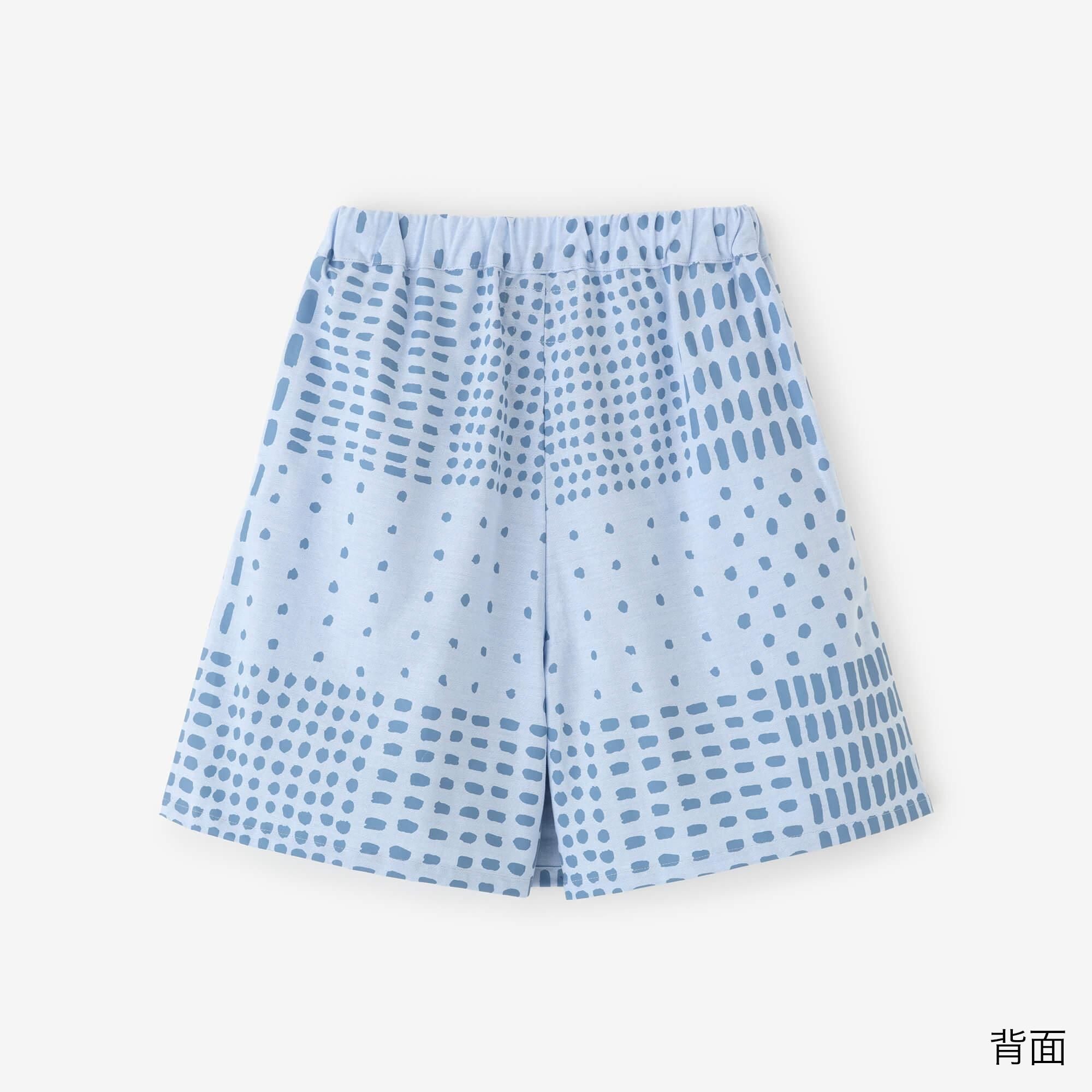 棉和紙 BIKE 裙褲／敷石 淡水藍色